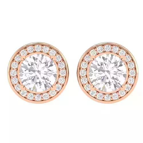 Women Round Earrings 3dm stl render detail 