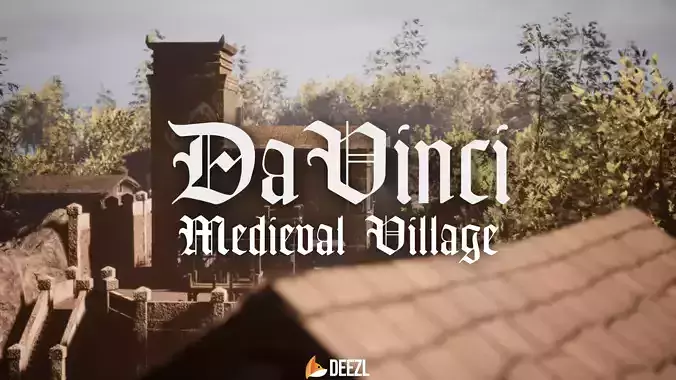 Da Vinci - Medieval Village Low-poly 3D model