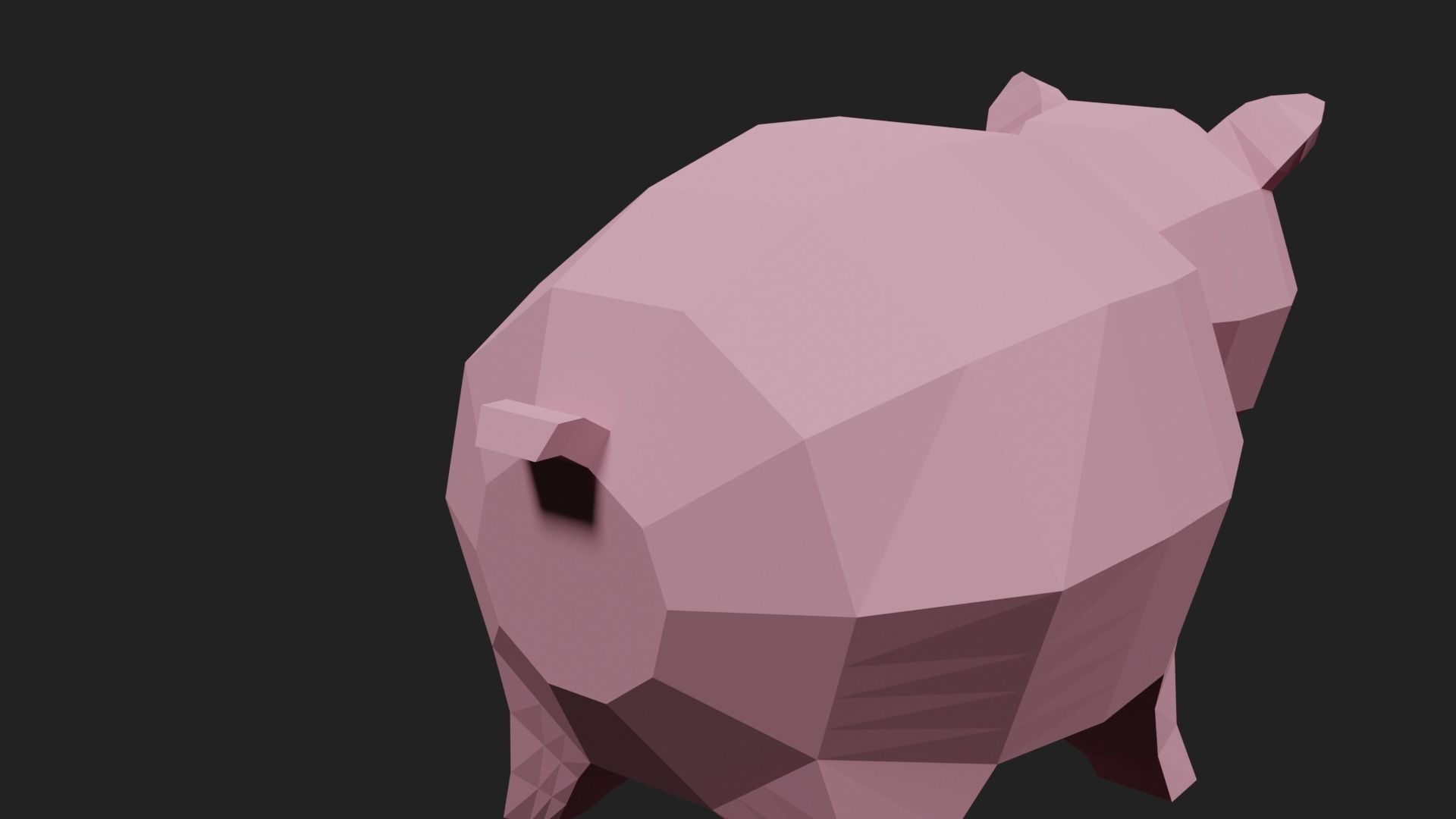 Lowpoly Pig Low-poly 3D model_12