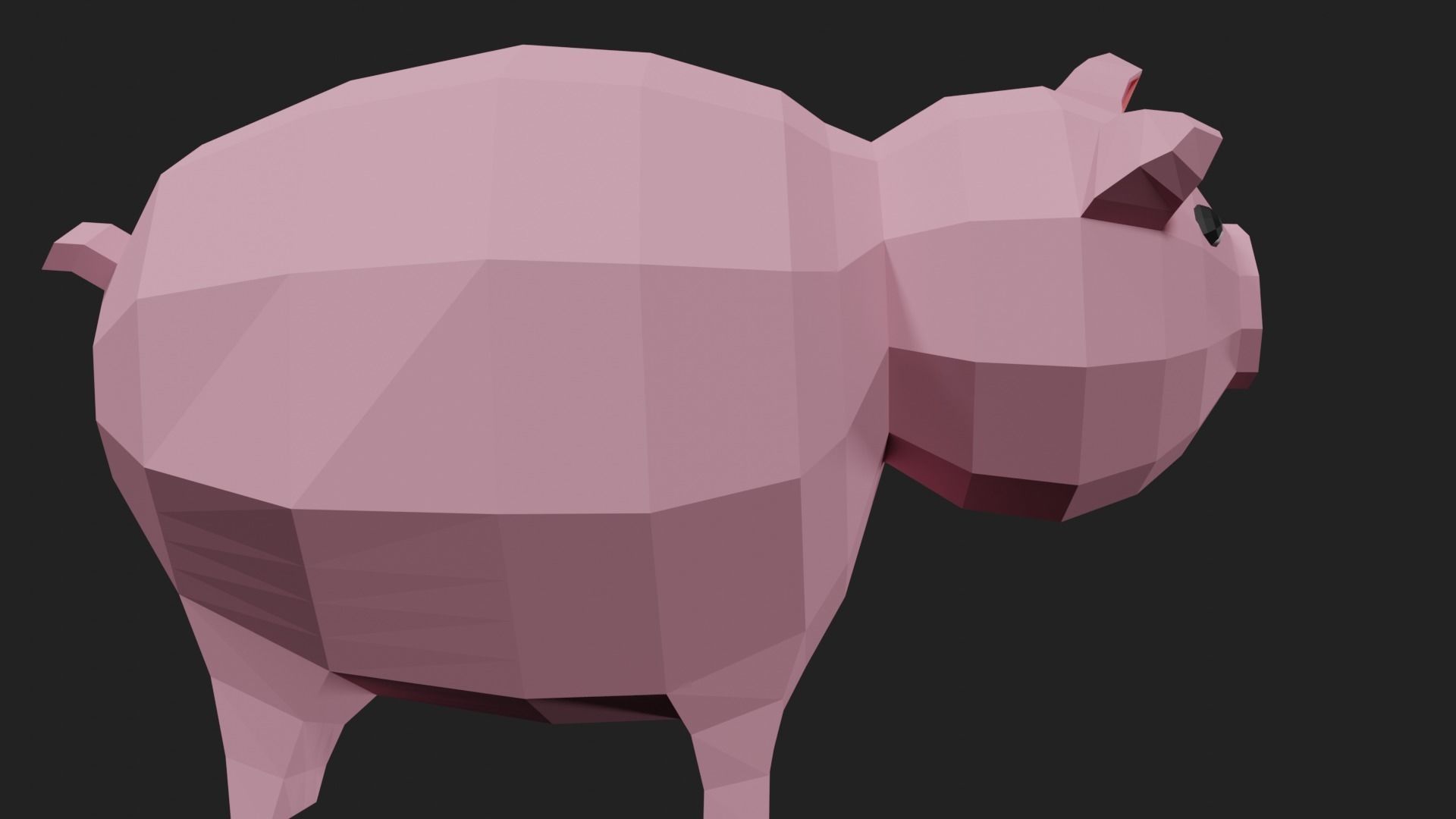 Lowpoly Pig Low-poly 3D model_15