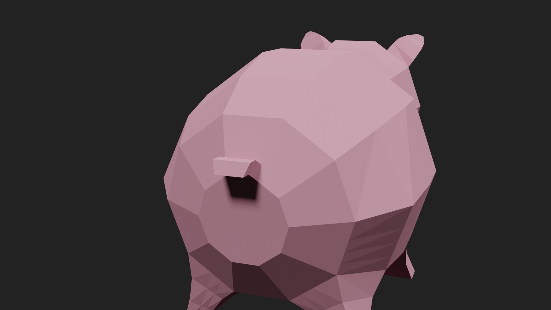 Lowpoly Pig Low-poly 3D model_11