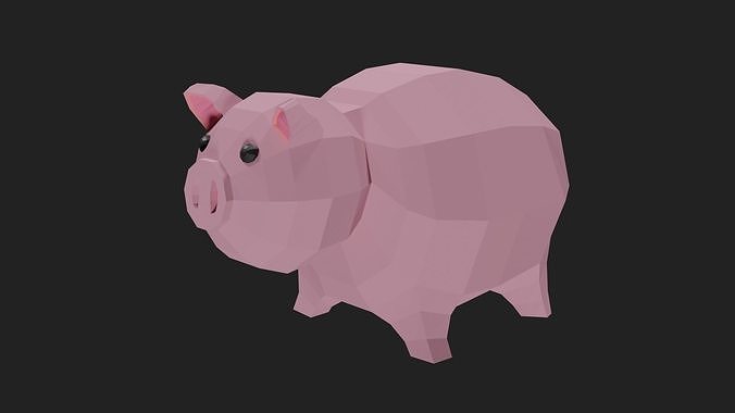 Lowpoly Pig Low-poly 3D model
