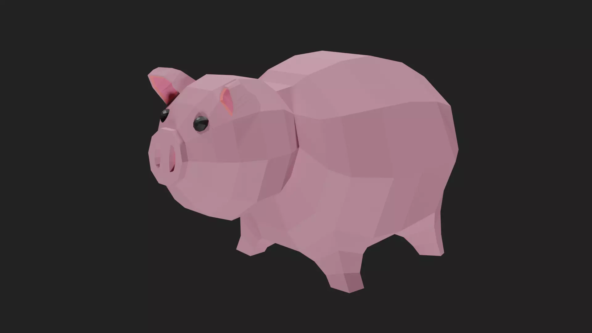 Lowpoly Pig Low-poly 3D model_0
