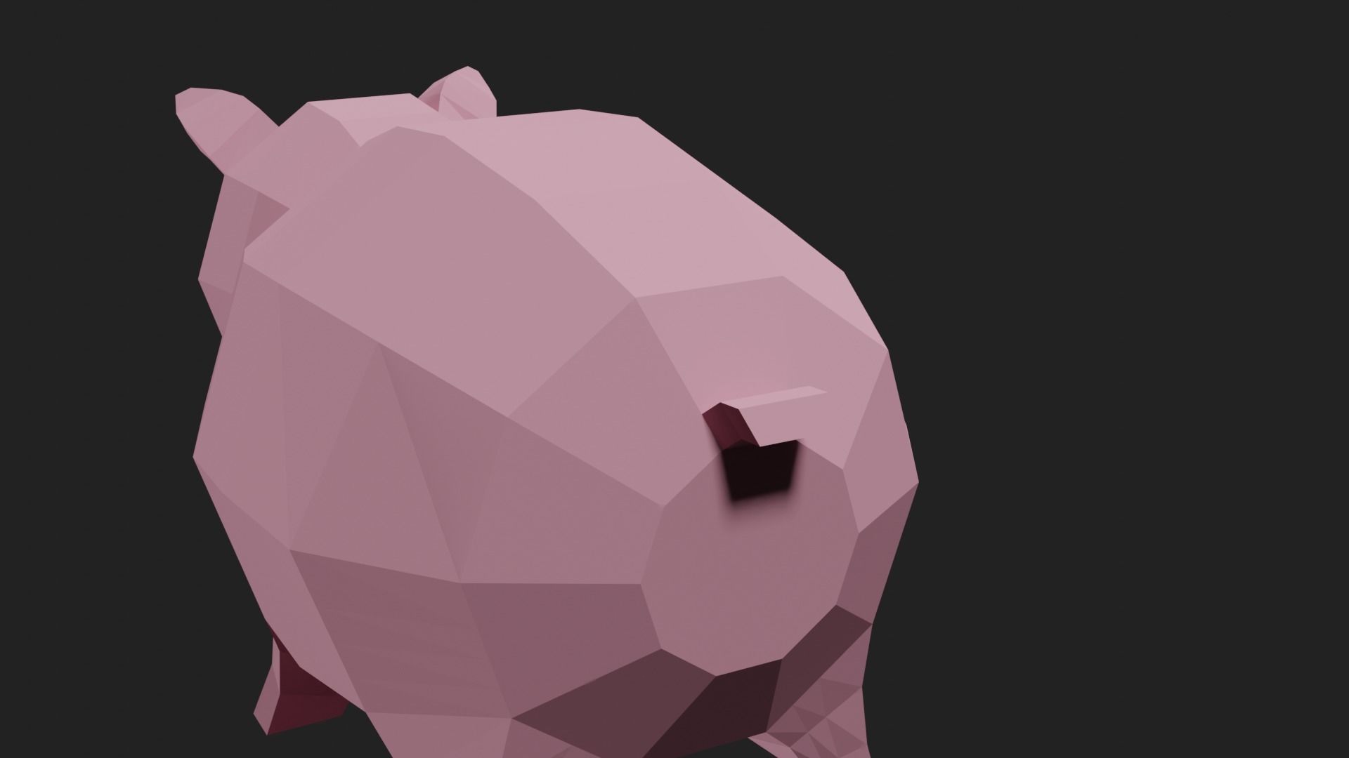 Lowpoly Pig Low-poly 3D model_8