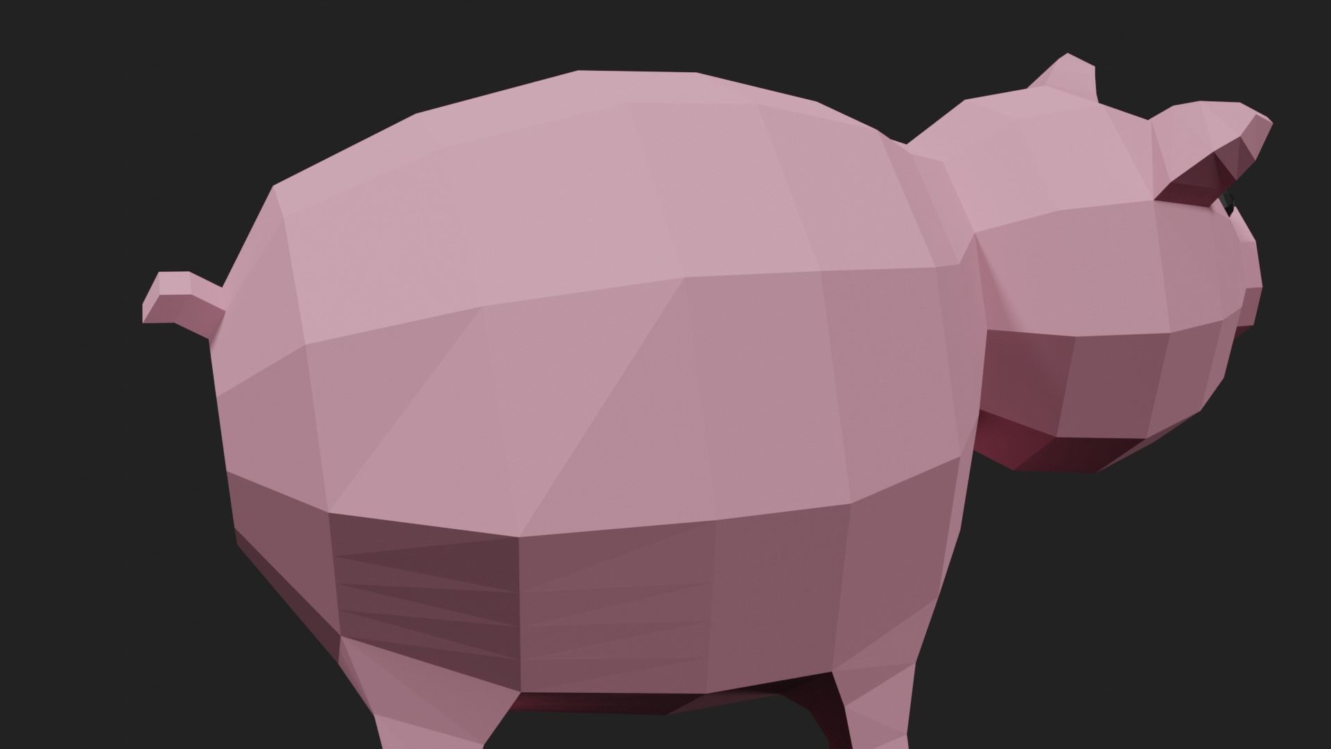 Lowpoly Pig Low-poly 3D model_14