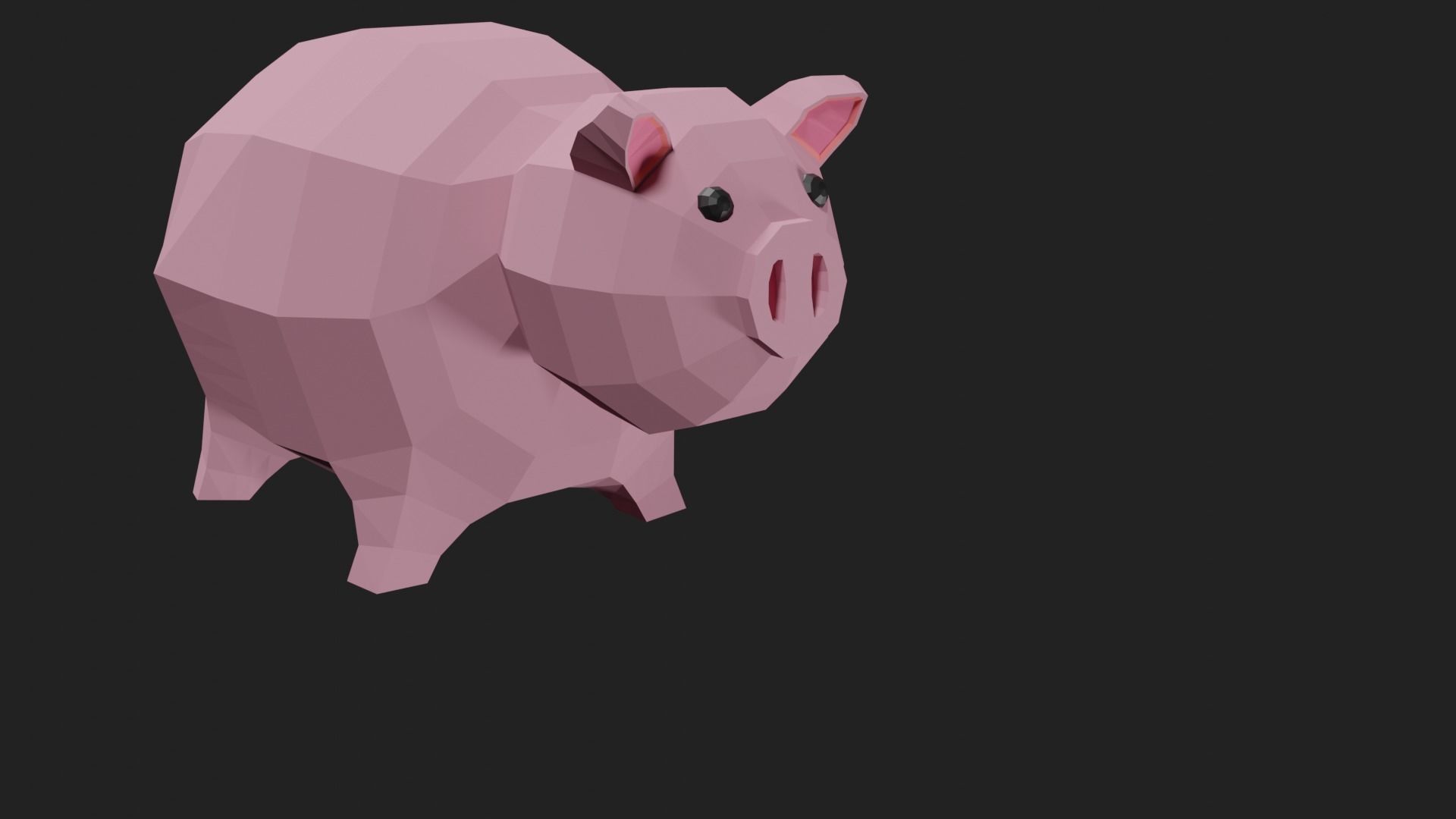 Lowpoly Pig Low-poly 3D model_19