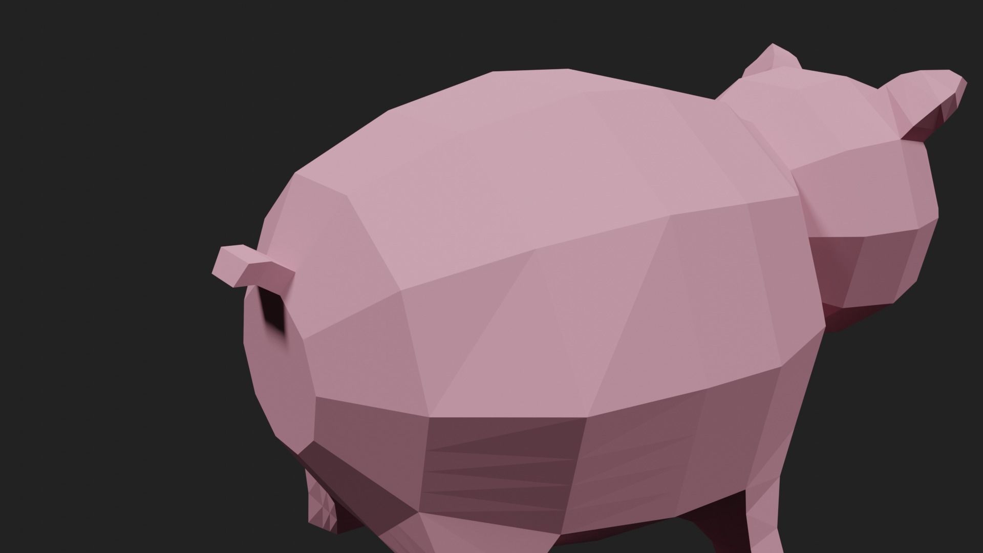Lowpoly Pig Low-poly 3D model_13