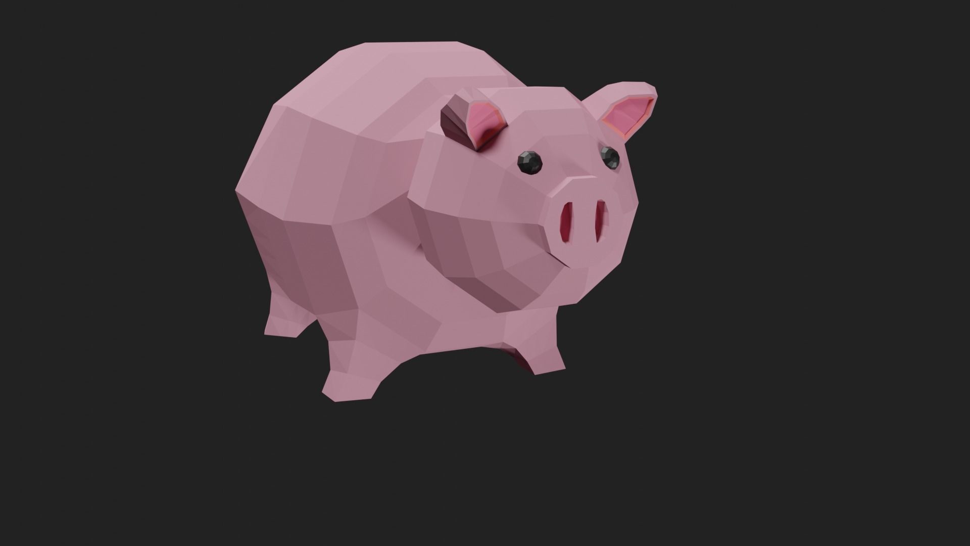 Lowpoly Pig Low-poly 3D model_20