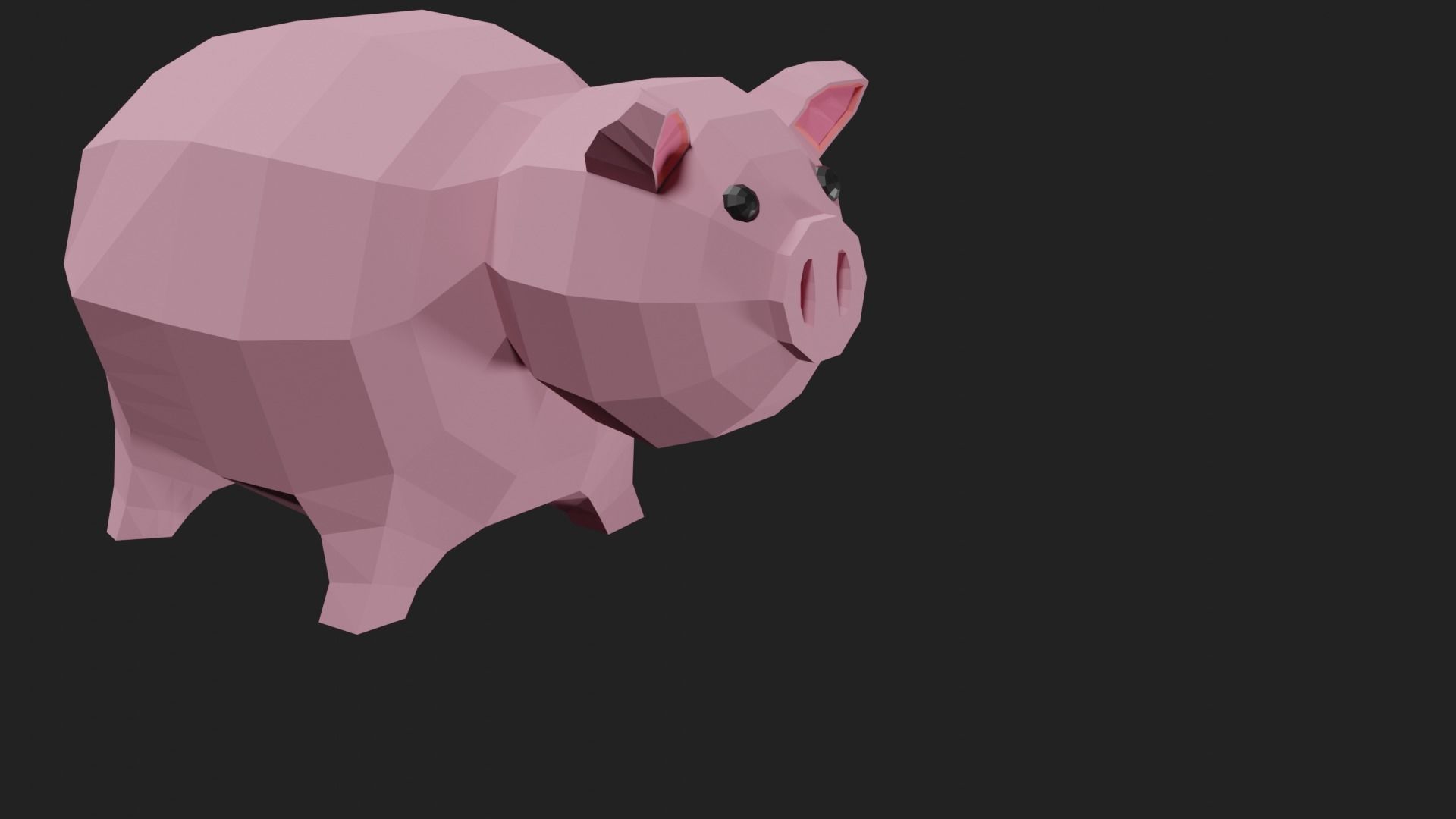 Lowpoly Pig Low-poly 3D model_18
