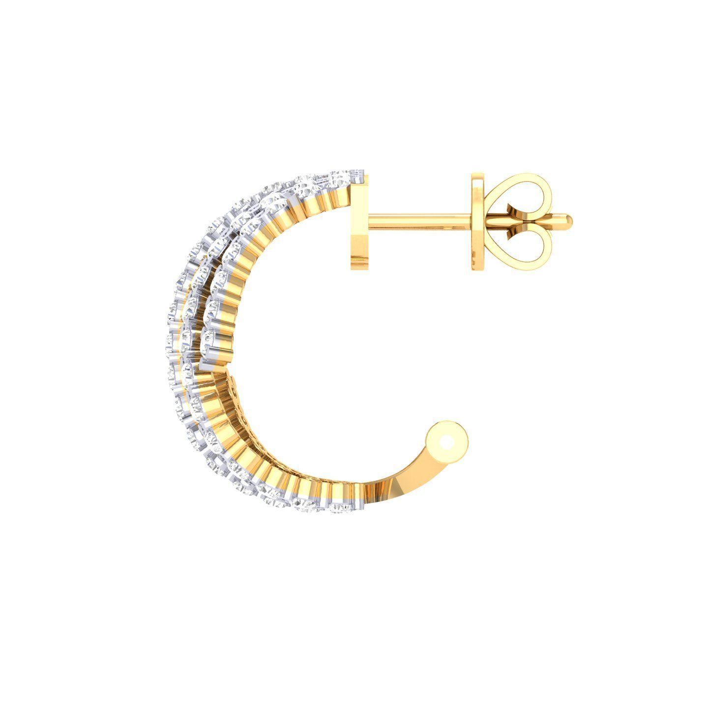 Women Earrings 3dm stl render detail  3D print model_7