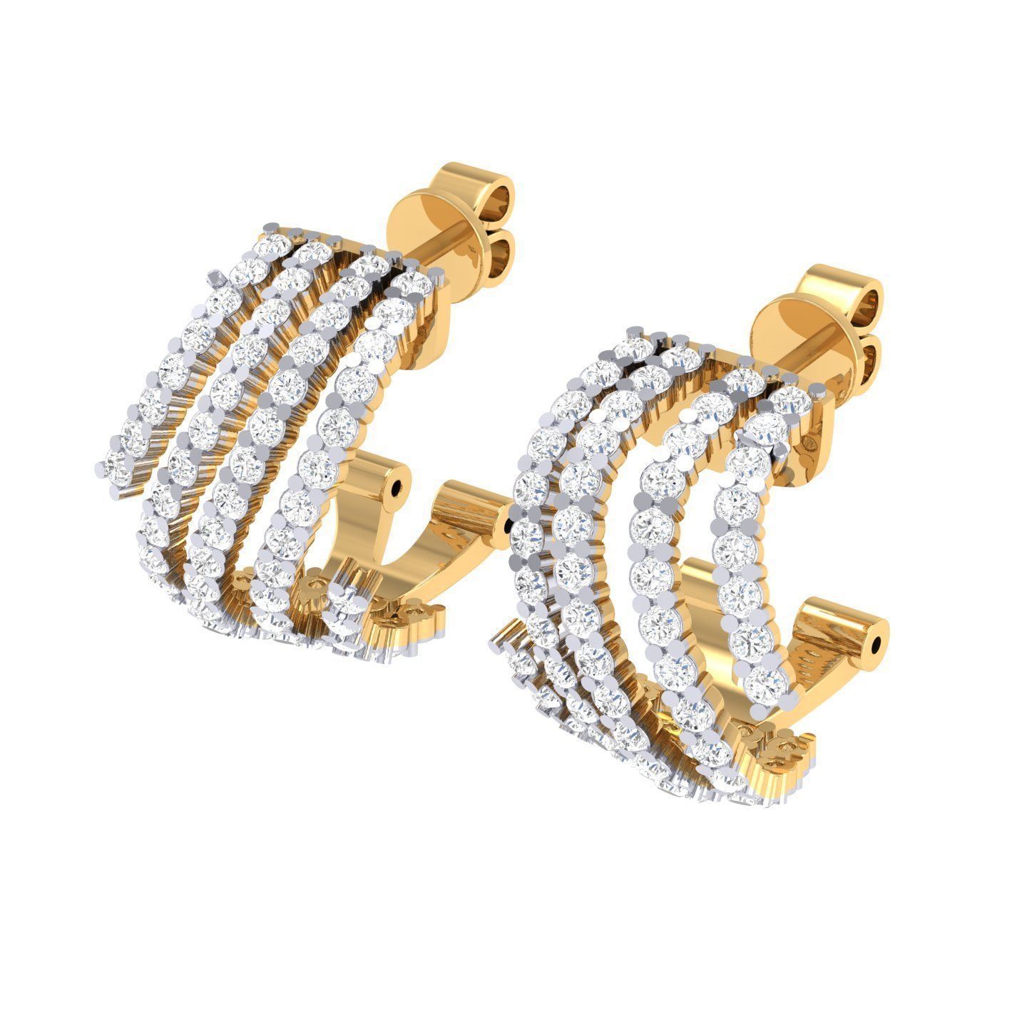Women Earrings 3dm stl render detail  3D print model_8