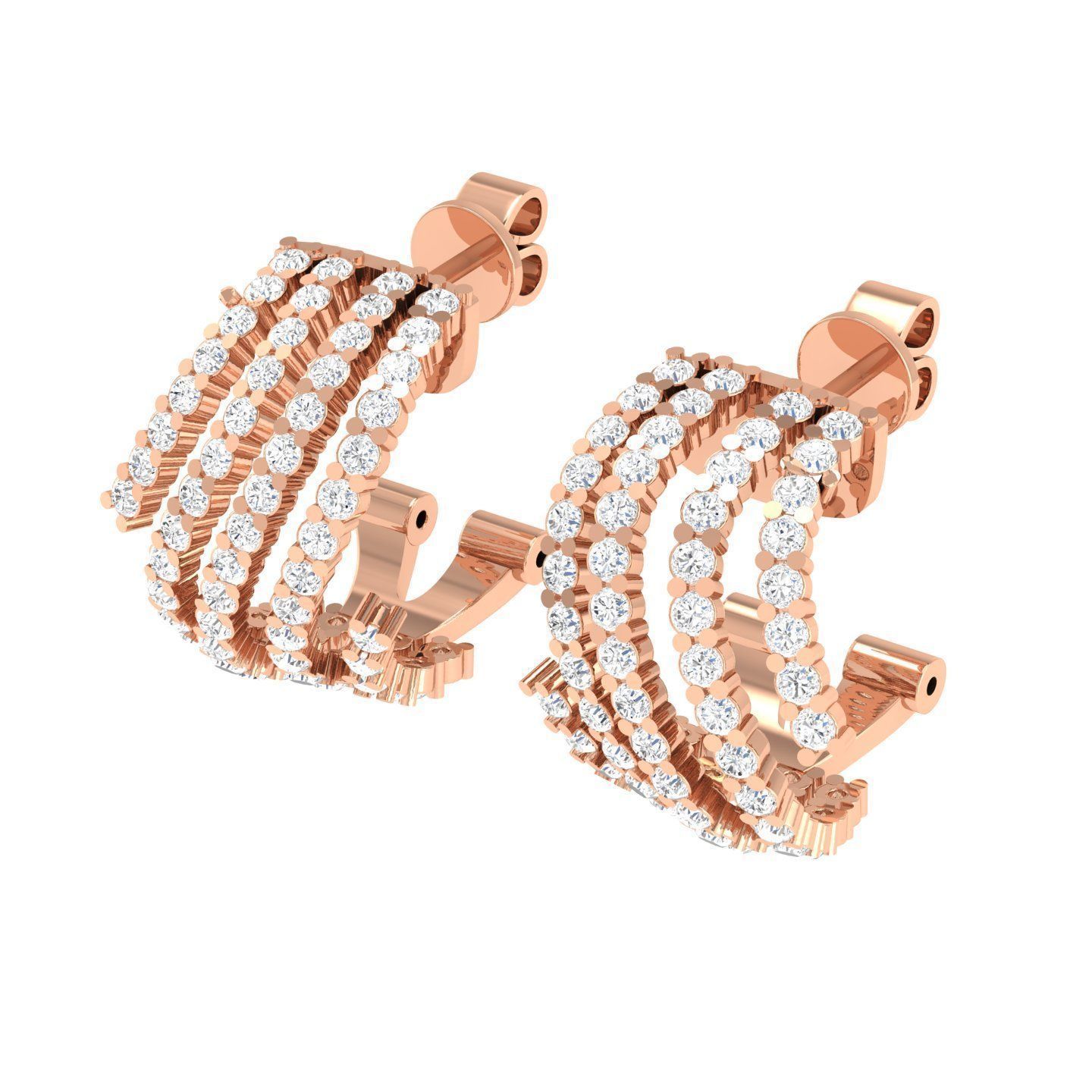 Women Earrings 3dm stl render detail  3D print model_2