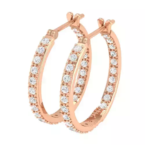 Women Earrings 3dm stl render detail 