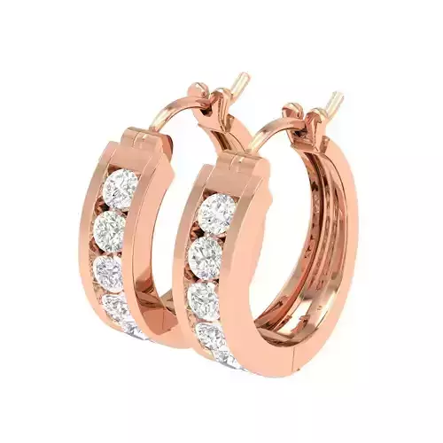 Women Earrings 3dm stl render detail 