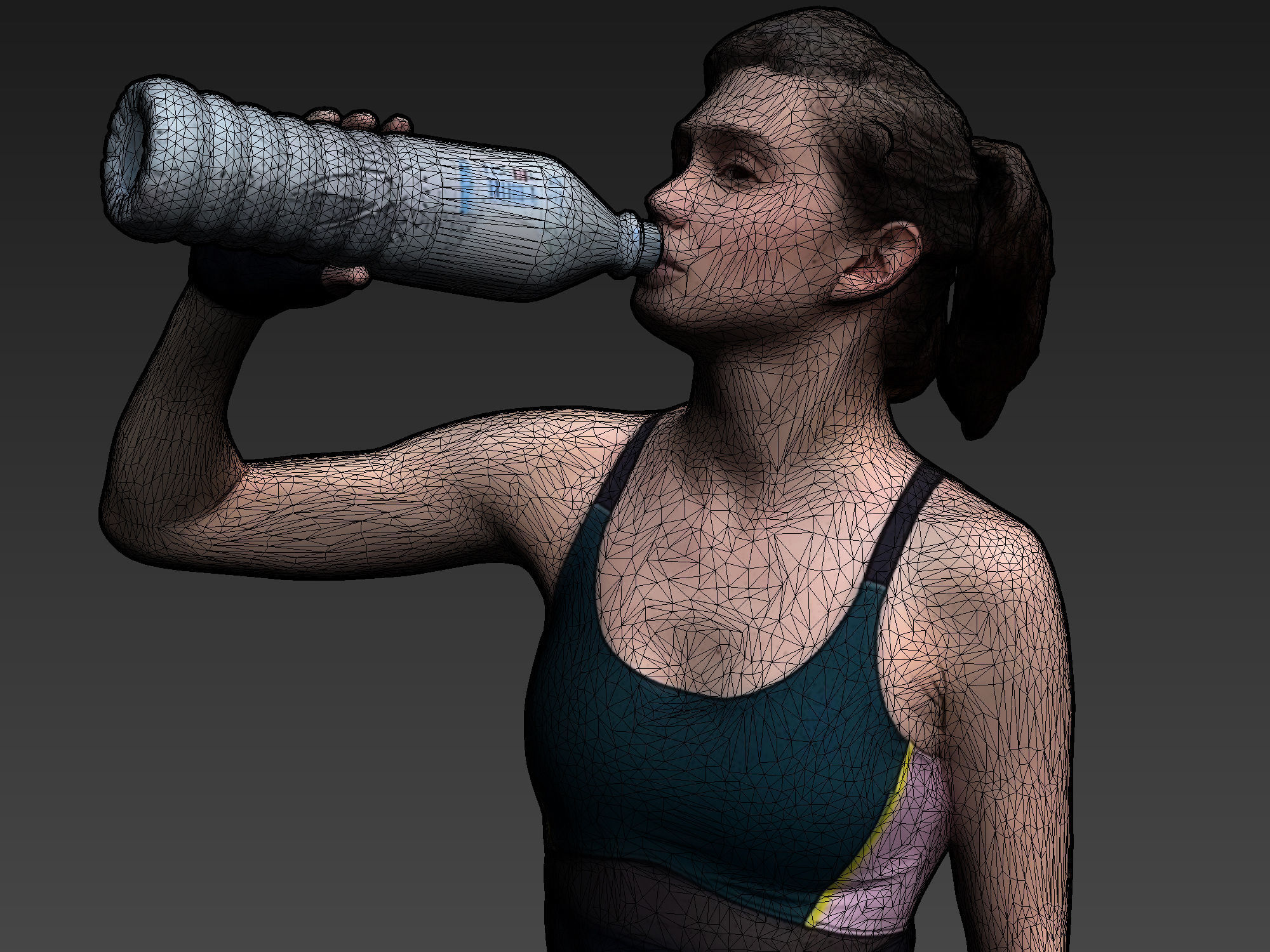 Stylized Fitness Character 3D model_3