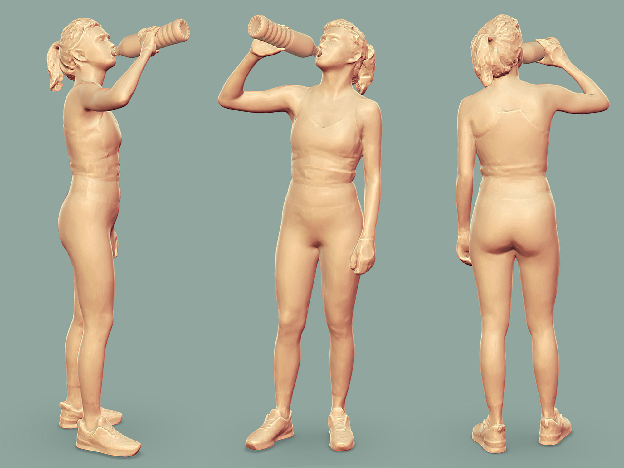 Stylized Fitness Character 3D model_2