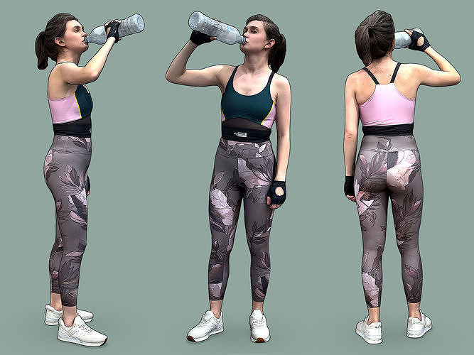 Stylized Fitness Character 3D model