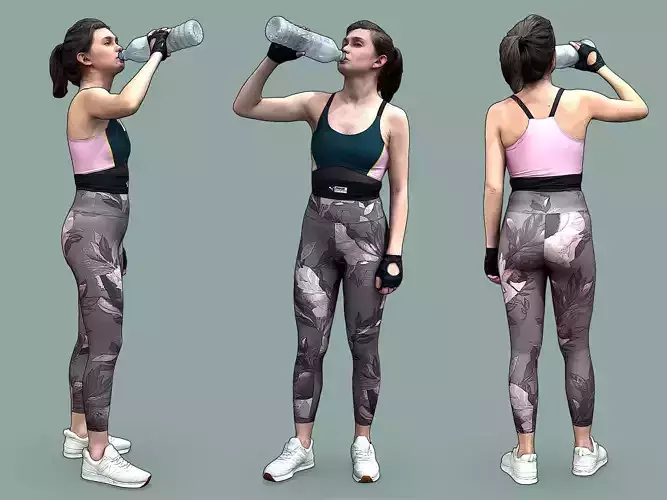 Stylized Fitness Character 3D model