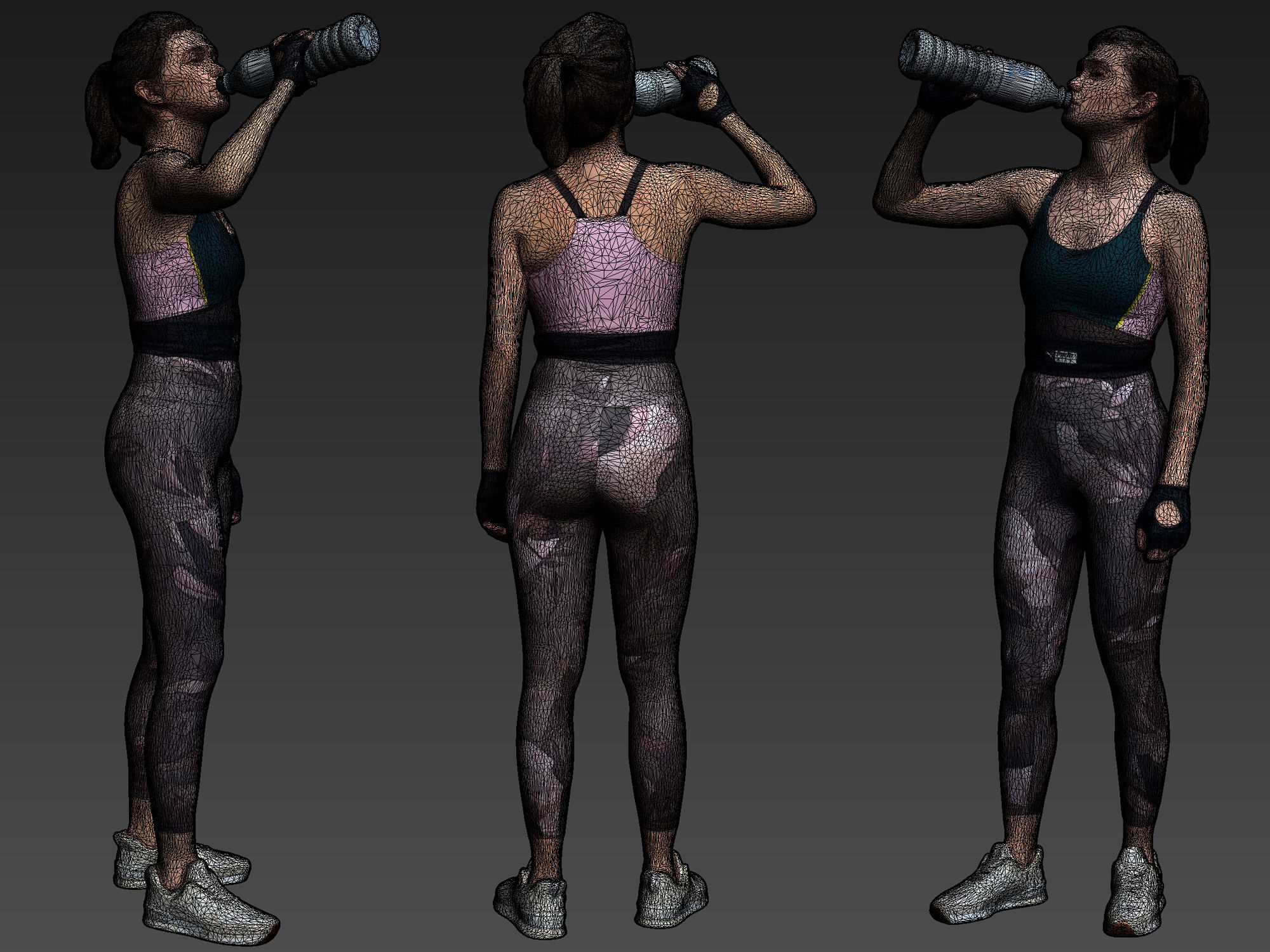 Stylized Fitness Character 3D model_6