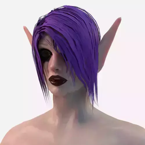 Elf Female Body Set Low-poly 3D model