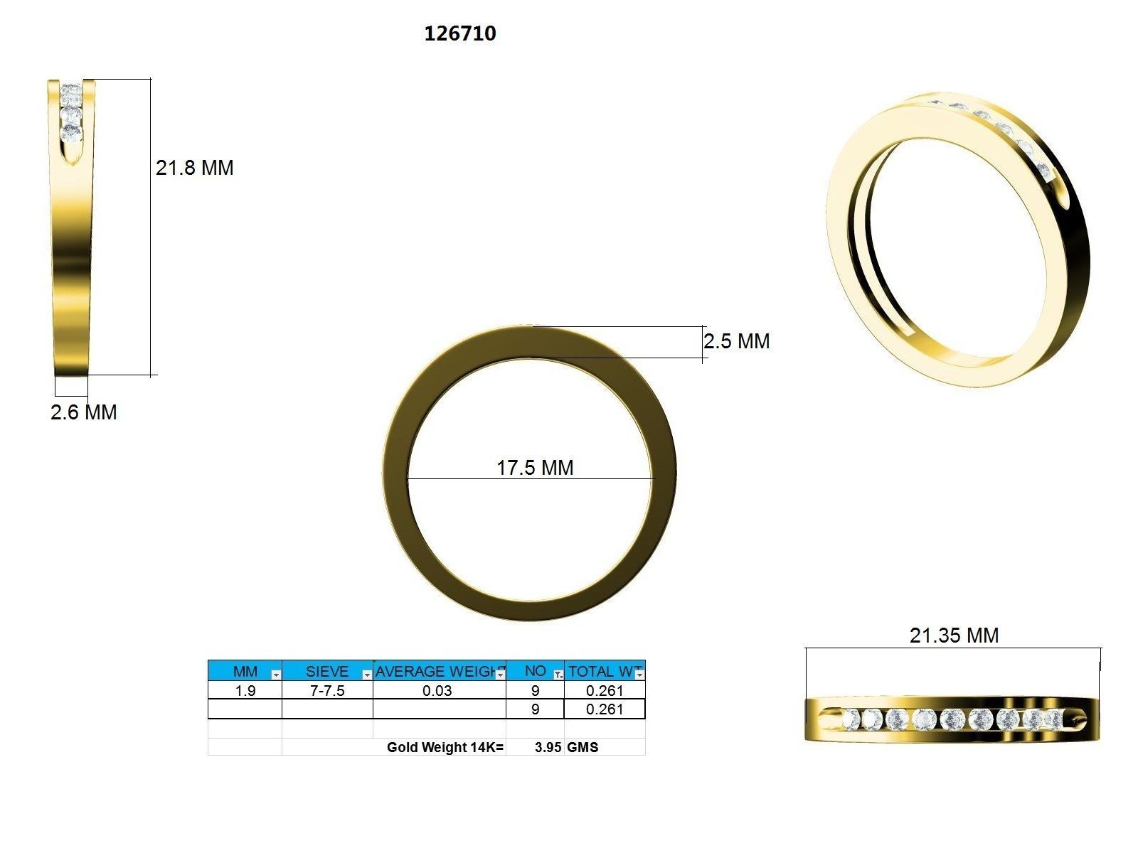 Ring - 126710 3D print model_12