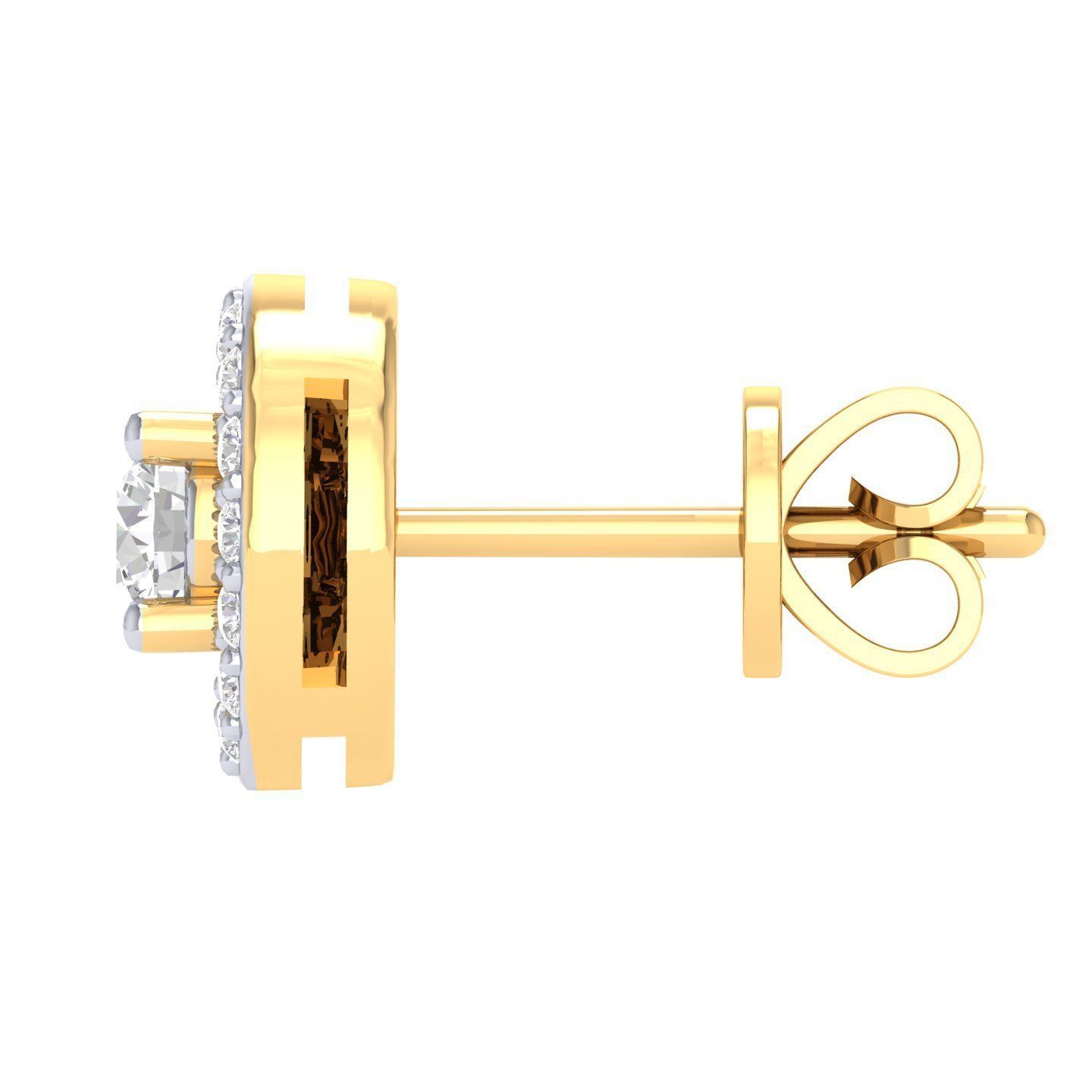 Women Round Earrings 3dm stl render detail 3D print model_7