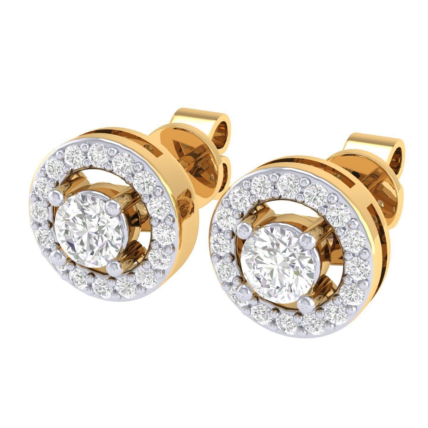 Women Round Earrings 3dm stl render detail 3D print model_8