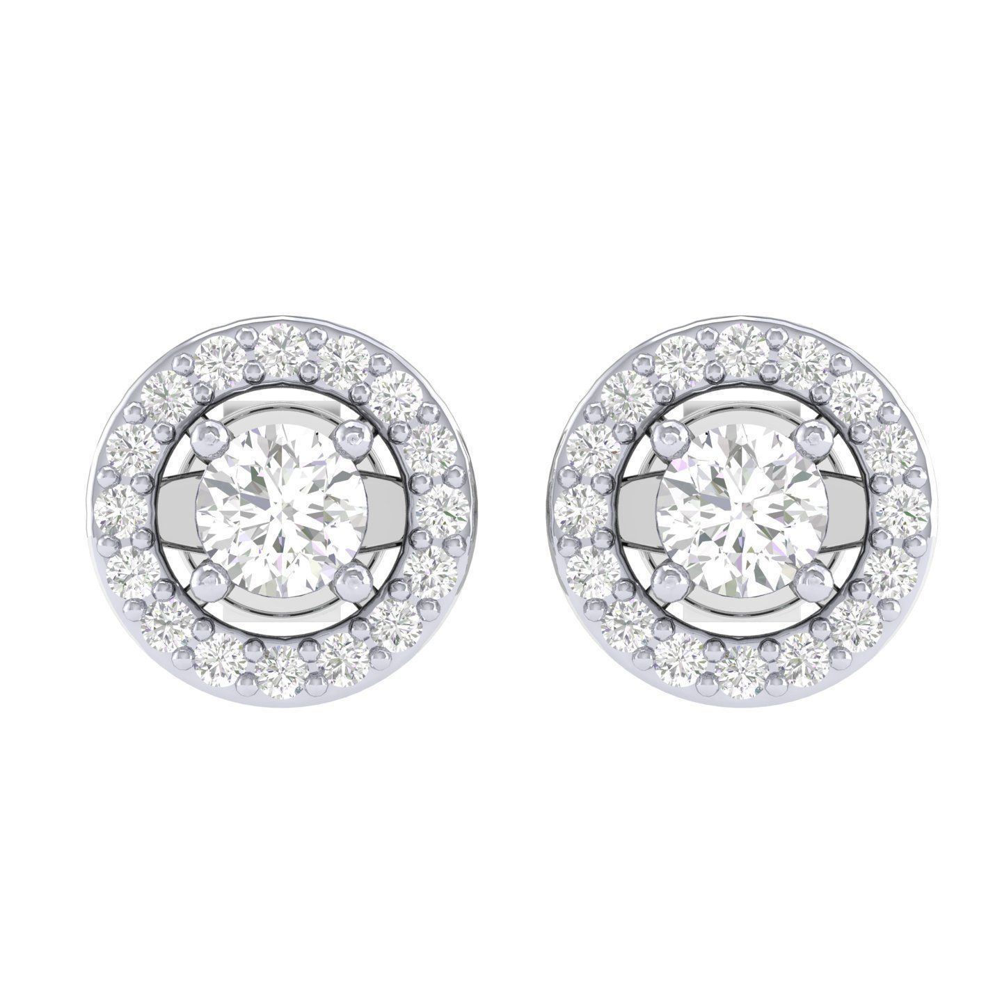 Women Round Earrings 3dm stl render detail 3D print model_3