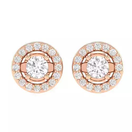 Women Round Earrings 3dm stl render detail