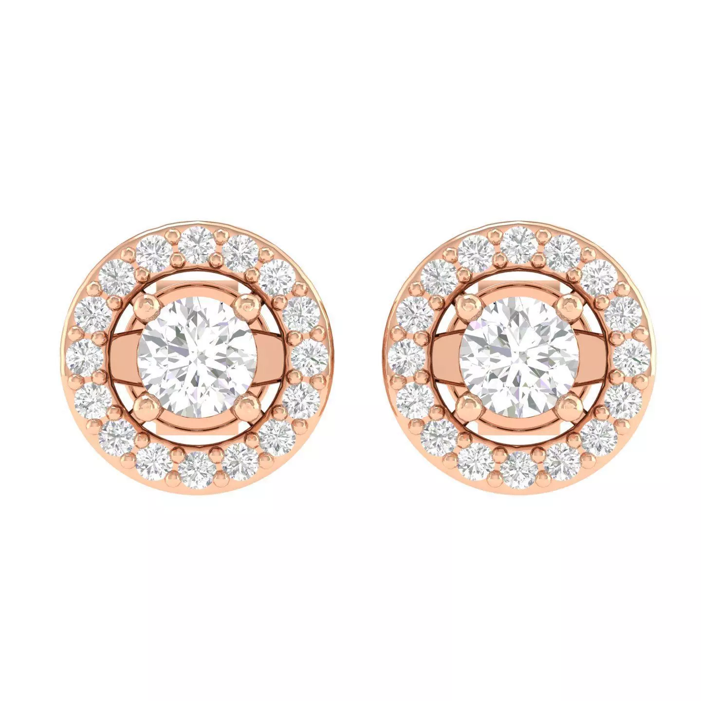 Women Round Earrings 3dm stl render detail 3D print model_0