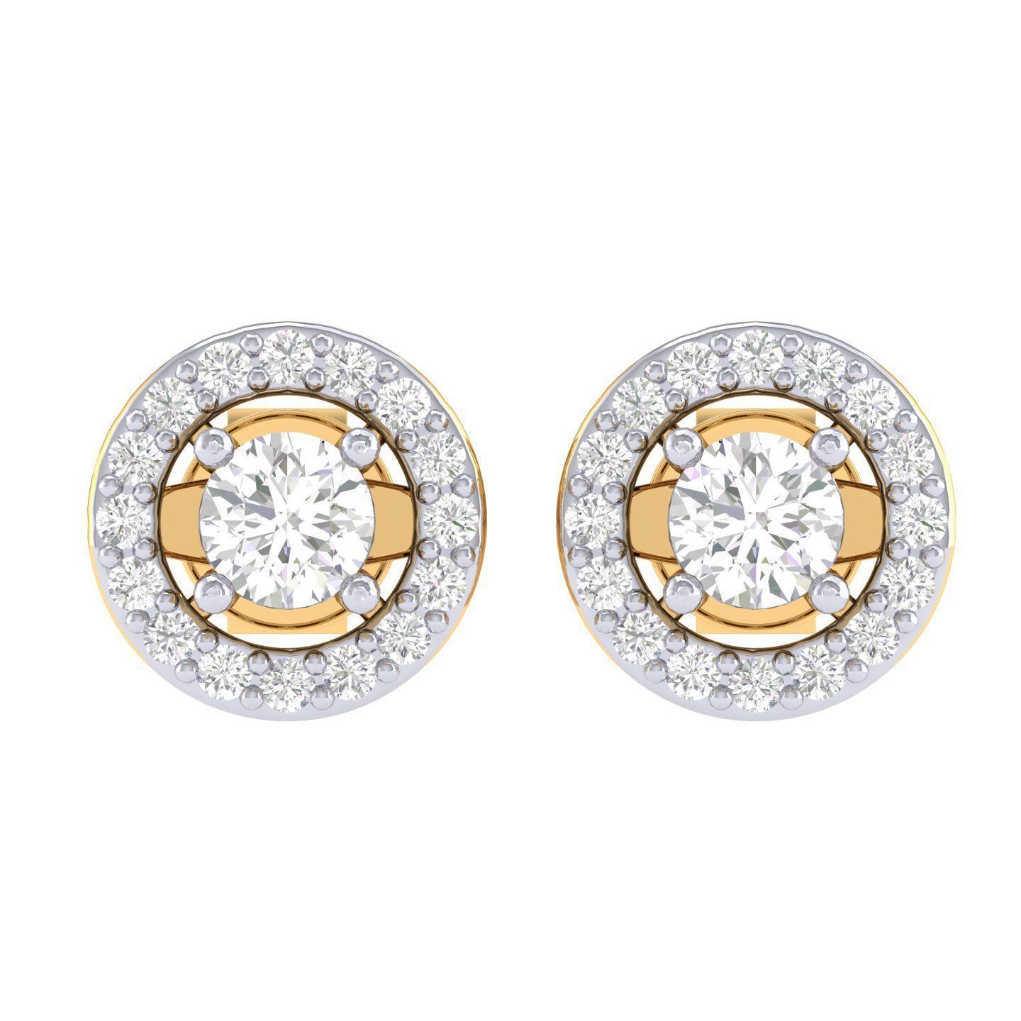 Women Round Earrings 3dm stl render detail 3D print model_6