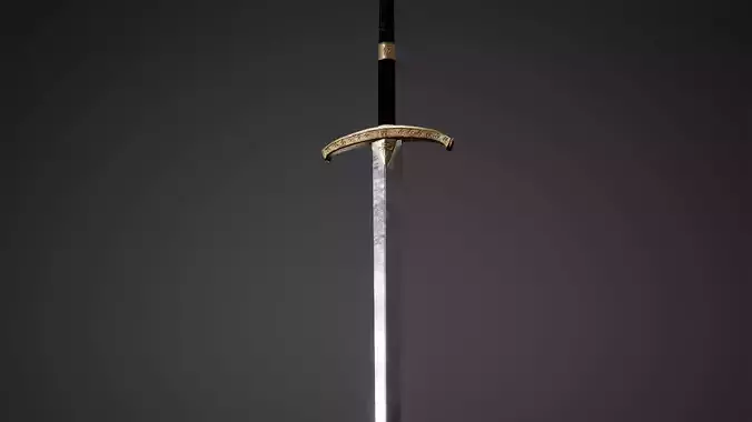 Medieval Sword Low Poly Game Ready