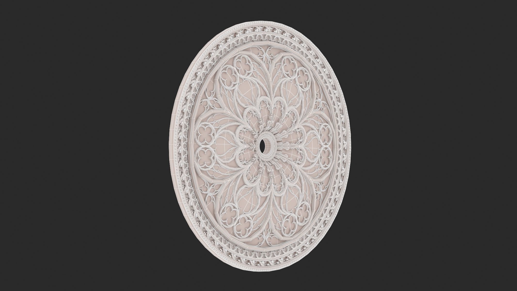 Classic Ceiling Medallion 64 3D model_6