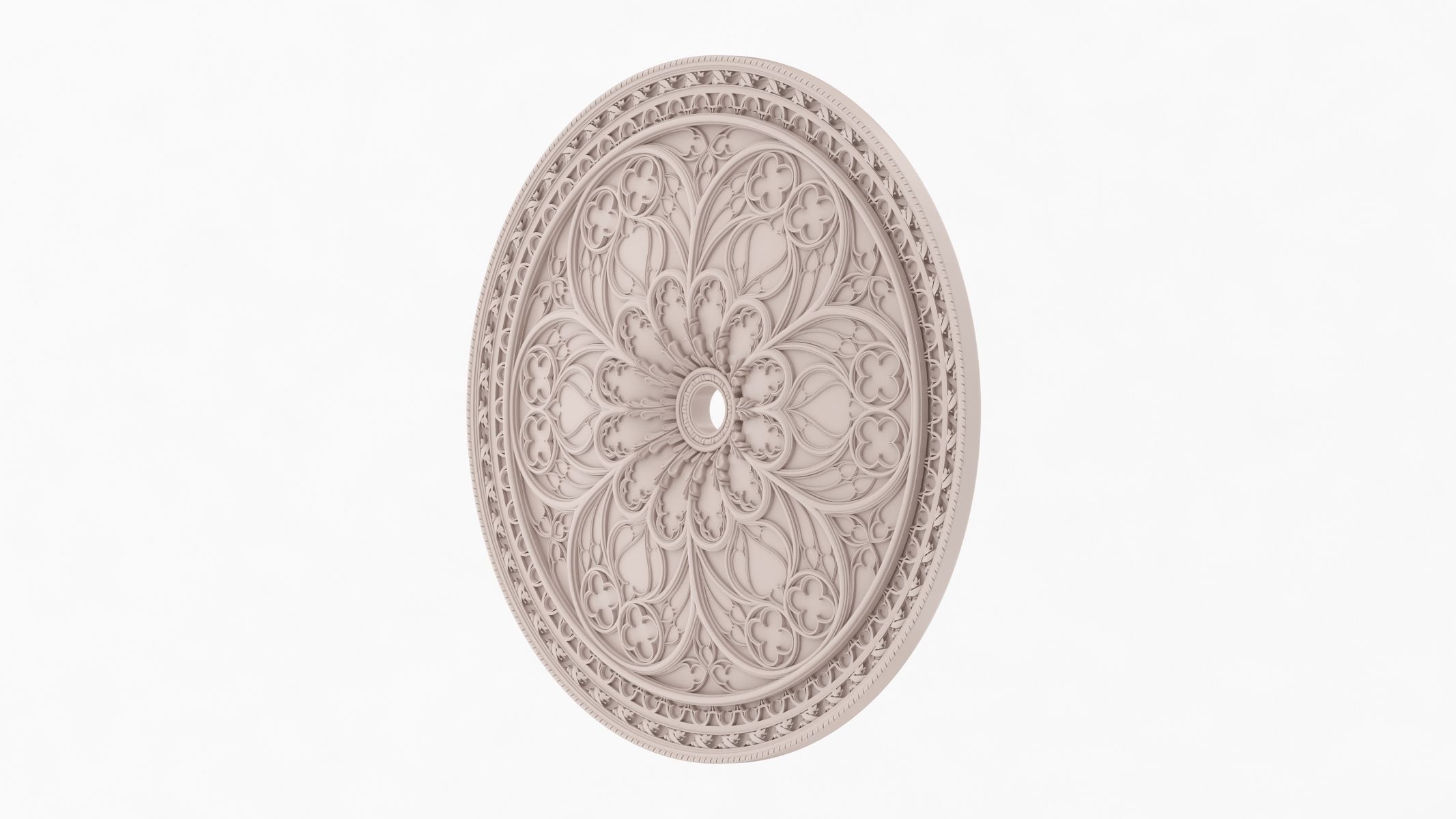 Classic Ceiling Medallion 64 3D model_2