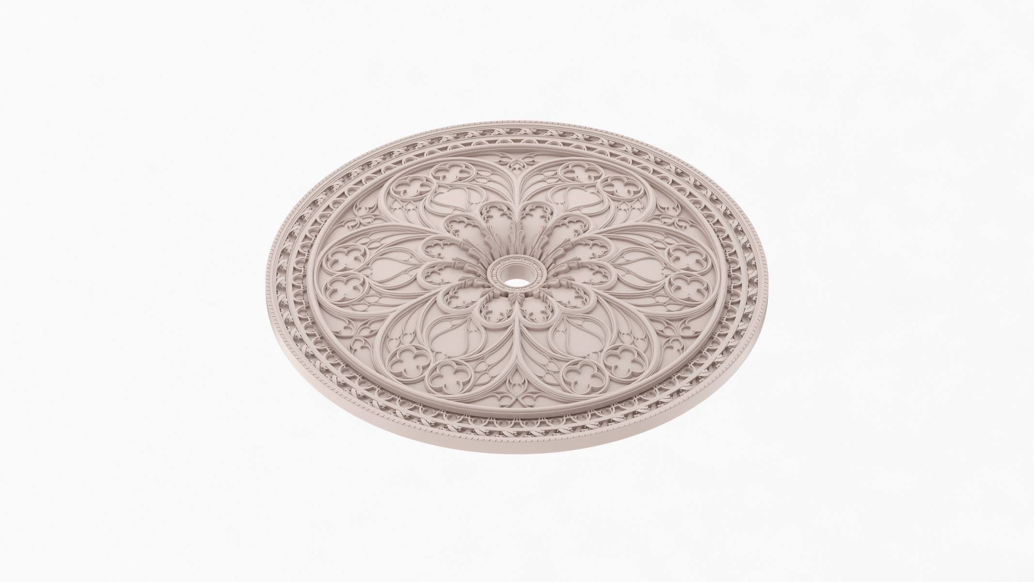 Classic Ceiling Medallion 64 3D model_4