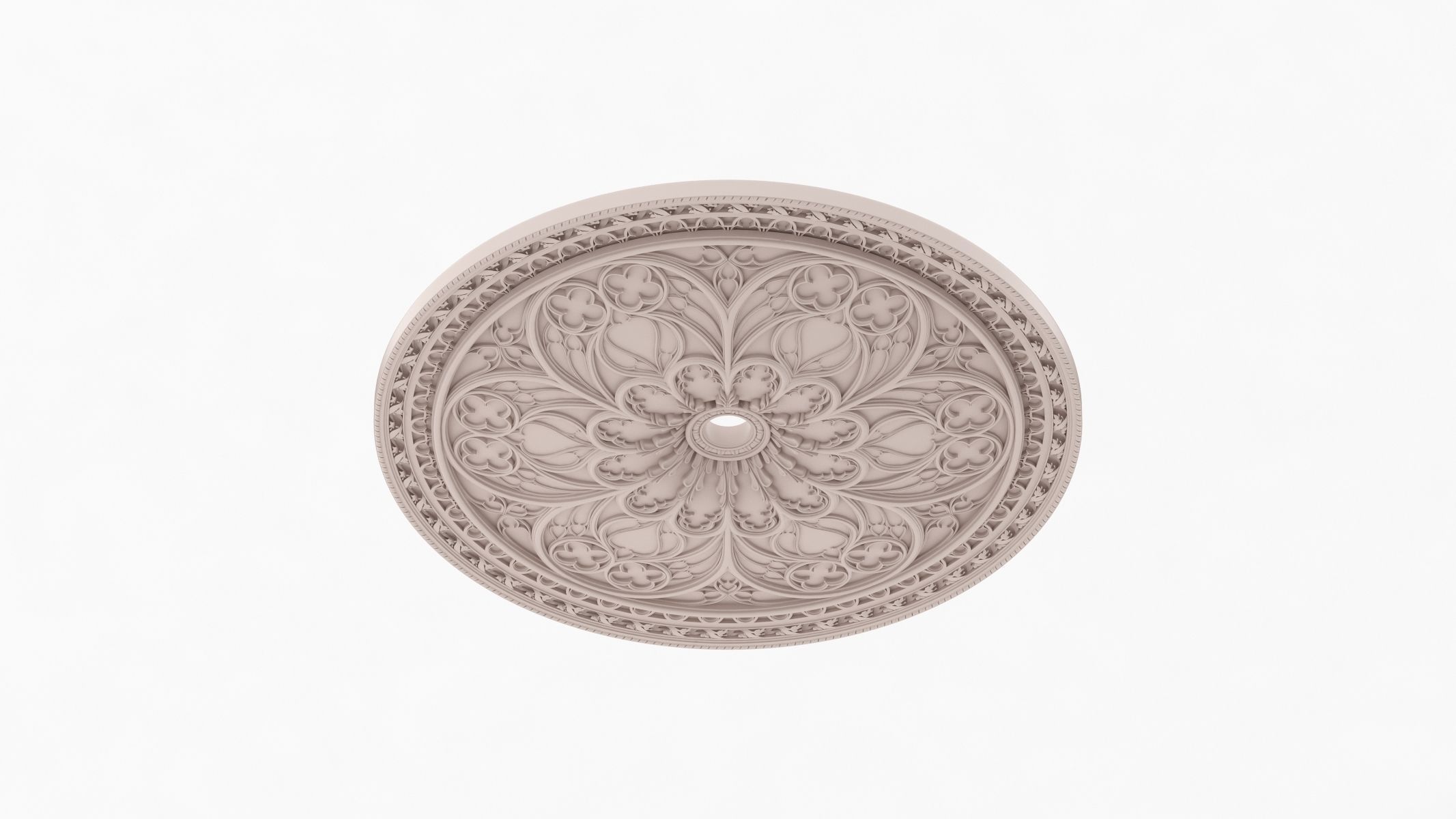 Classic Ceiling Medallion 64 3D model_3