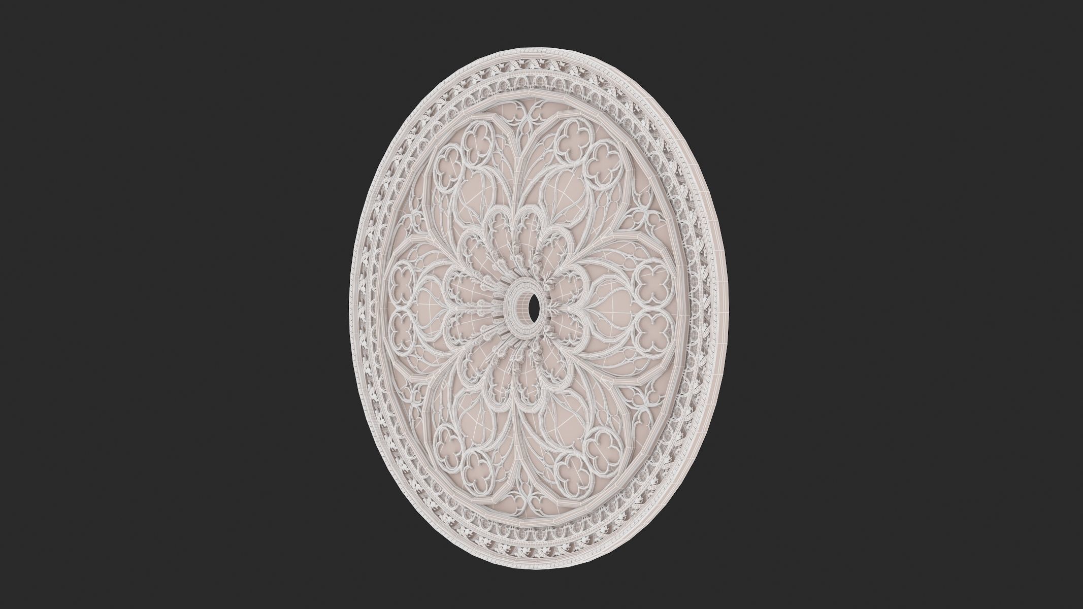 Classic Ceiling Medallion 64 3D model_7