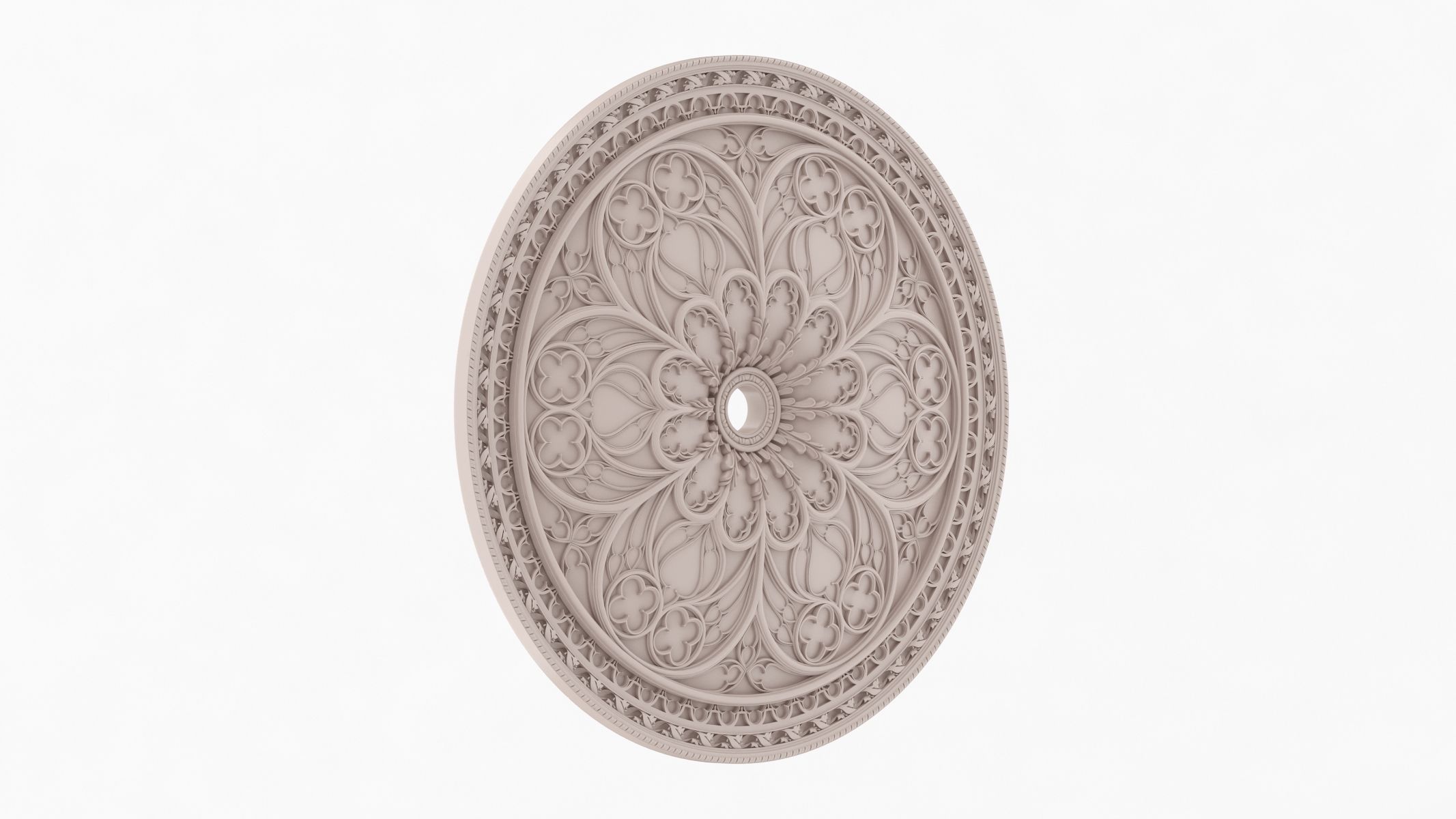 Classic Ceiling Medallion 64 3D model_1