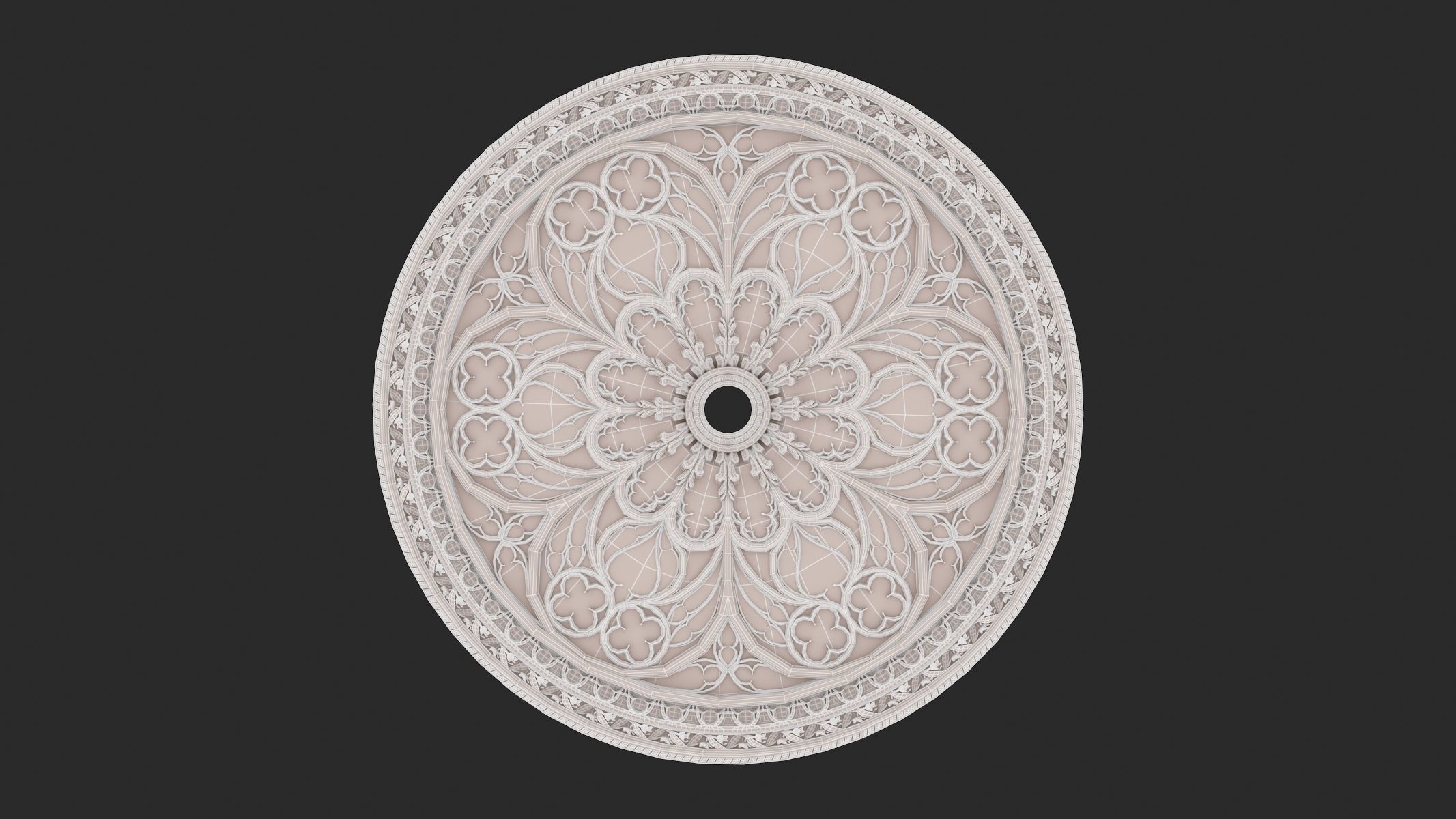 Classic Ceiling Medallion 64 3D model_5