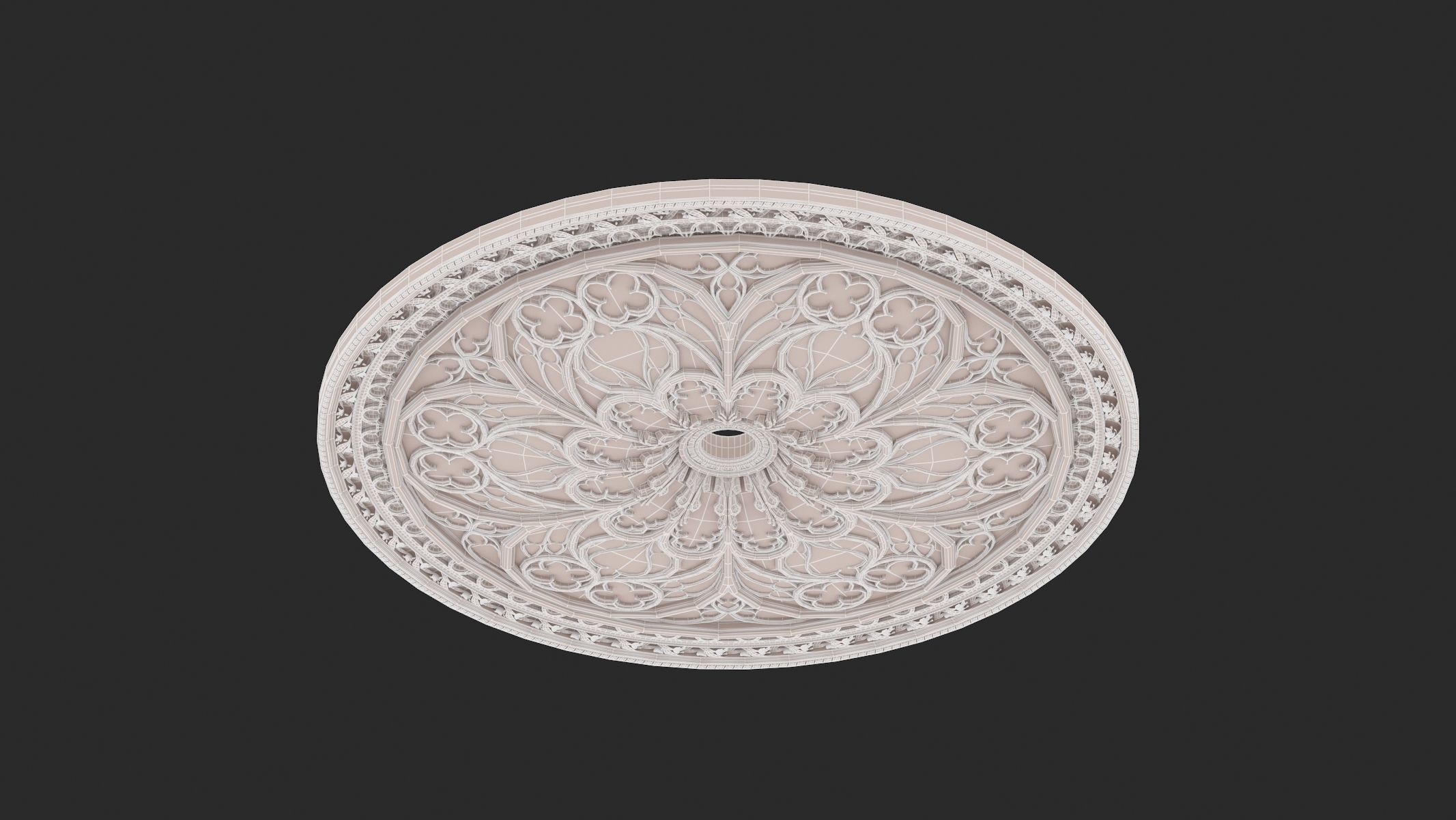 Classic Ceiling Medallion 64 3D model_8