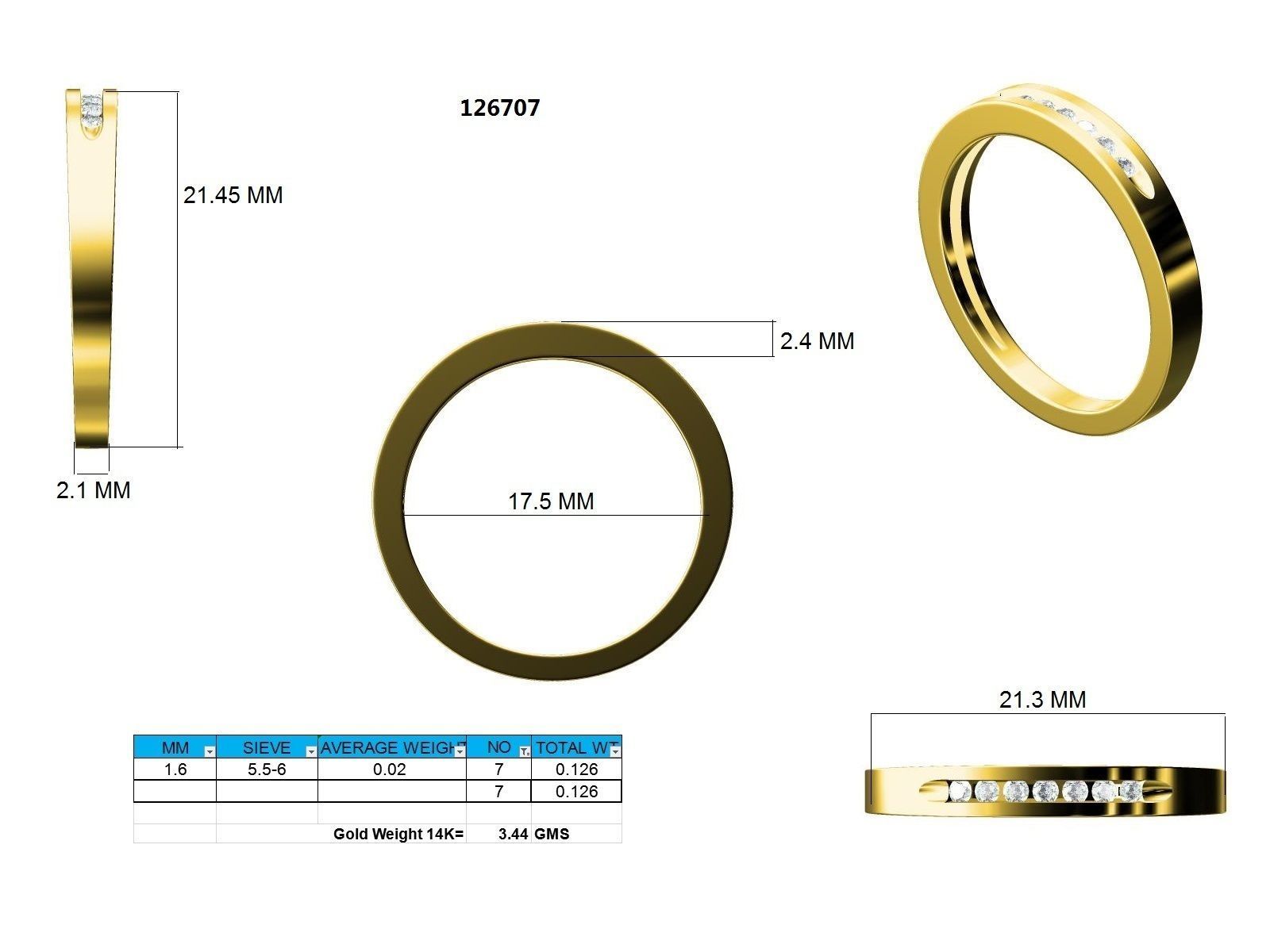 Ring - 126707 3D print model_12