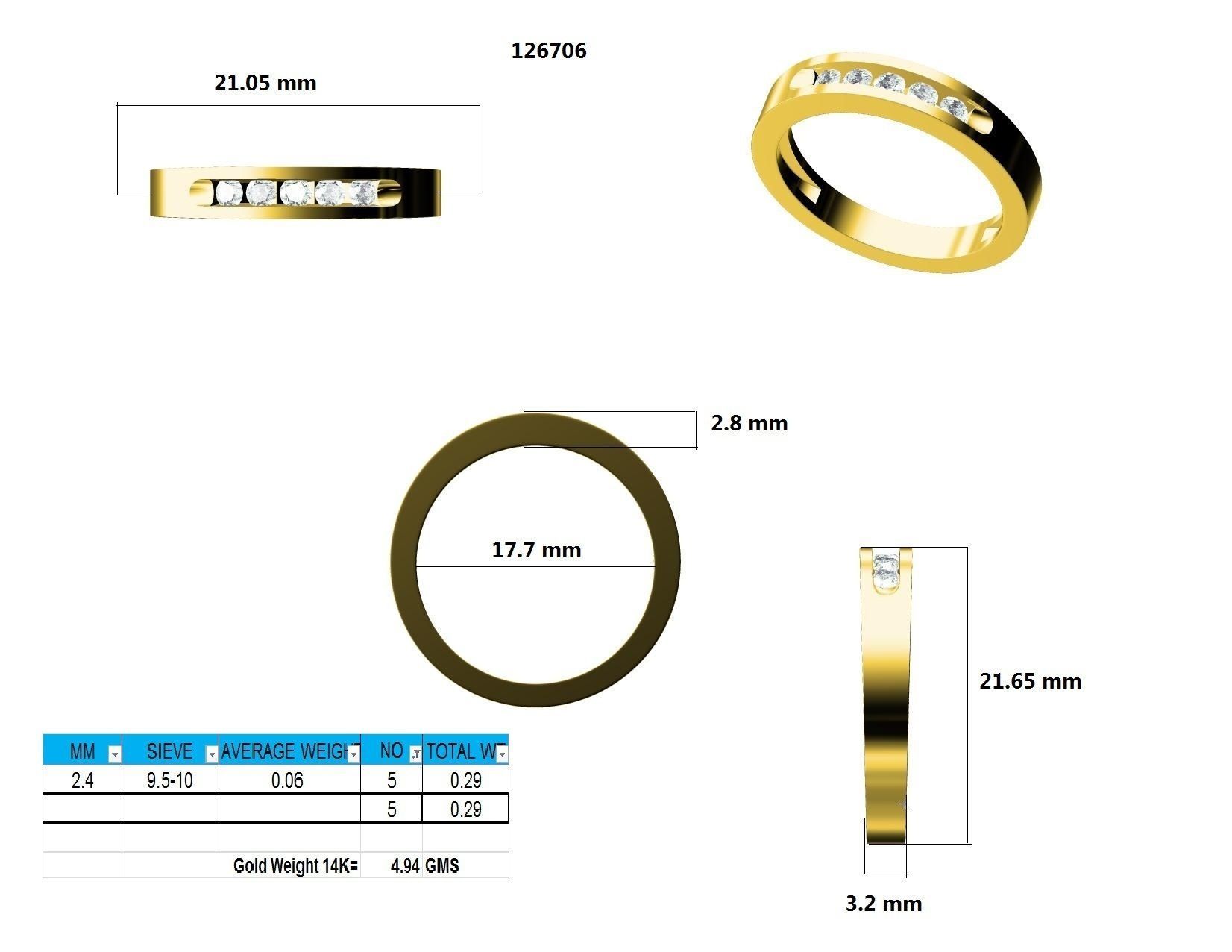 Ring - 126706 3D print model_12