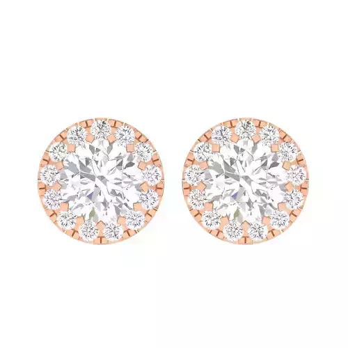 Women Round Earrings 3dm stl render detail