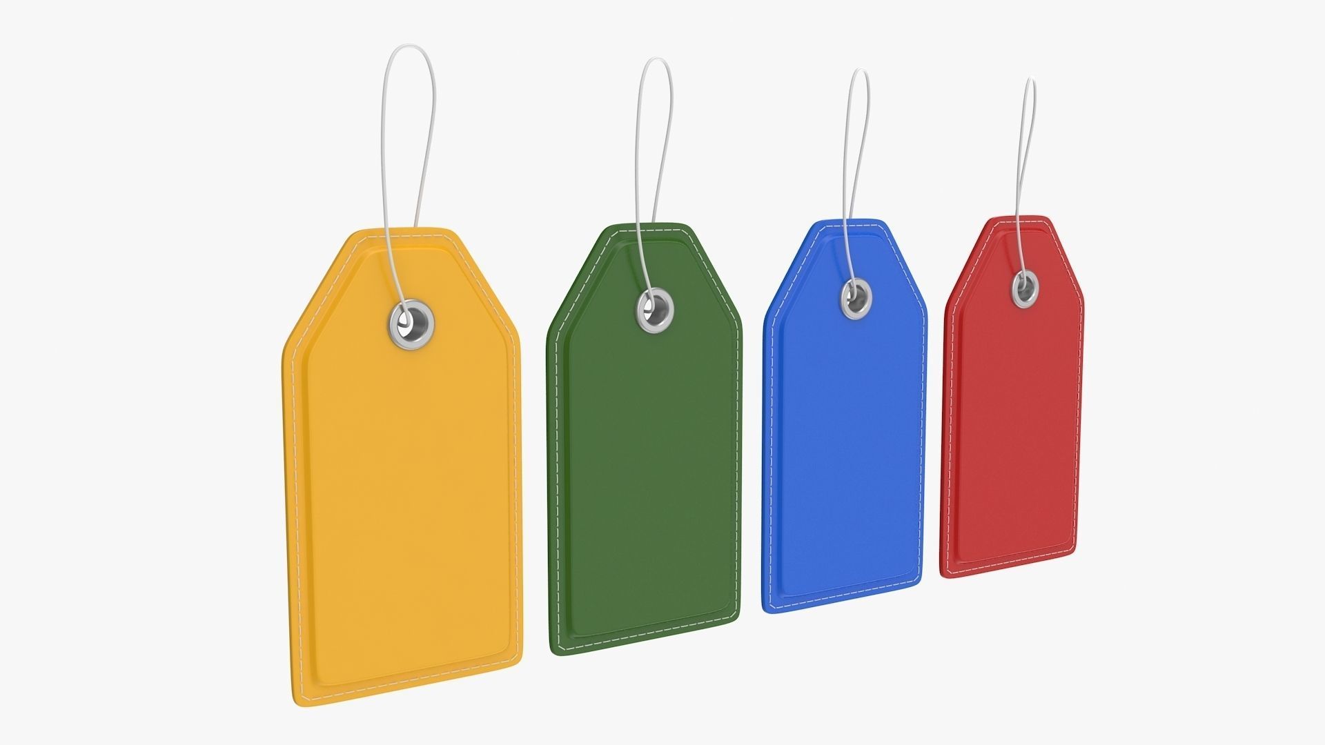 Price Tag Low-poly 3D model_3