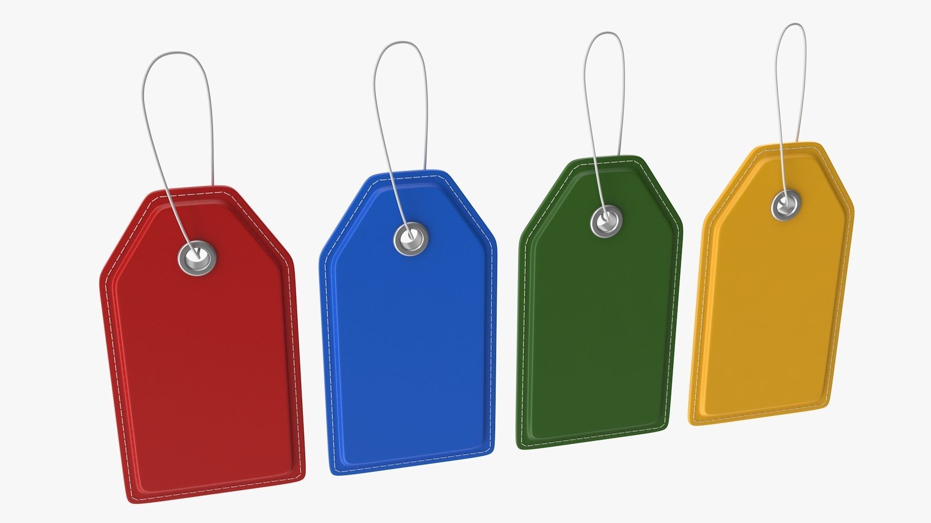 Price Tag Low-poly 3D model_5