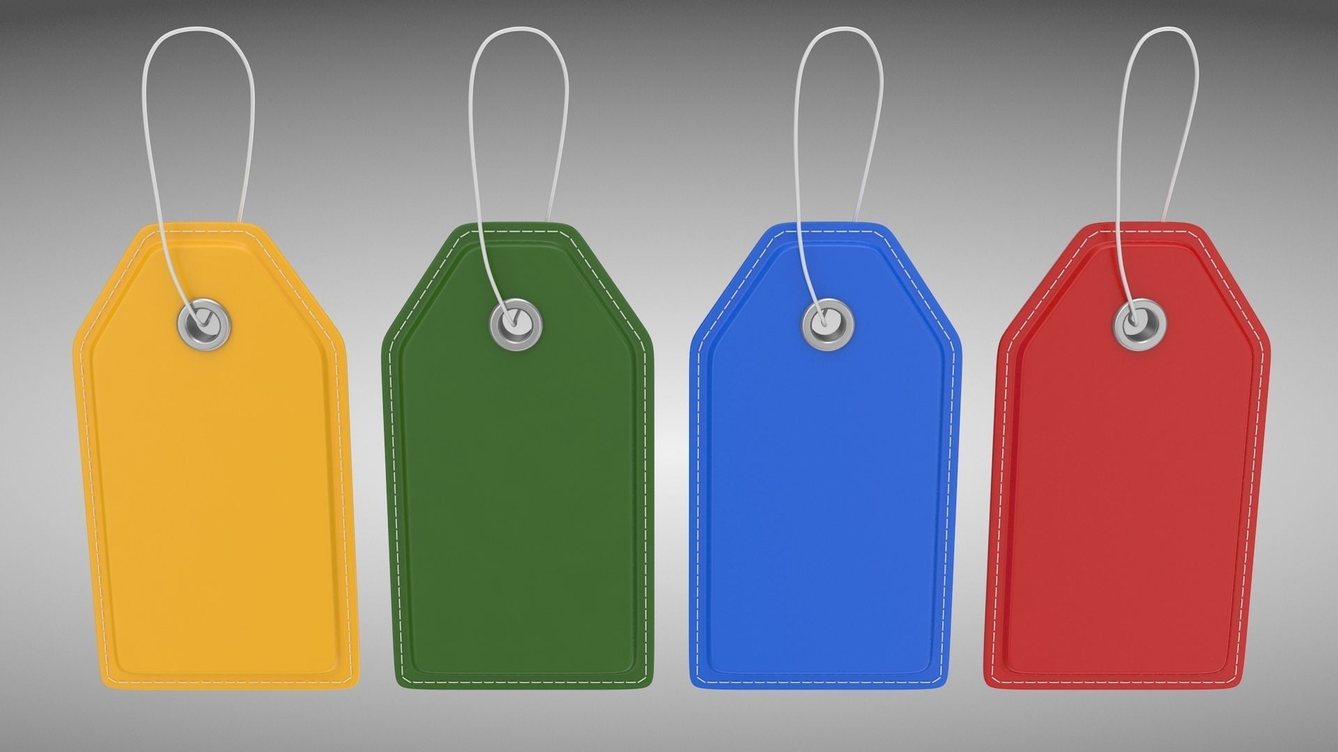 Price Tag Low-poly 3D model_2