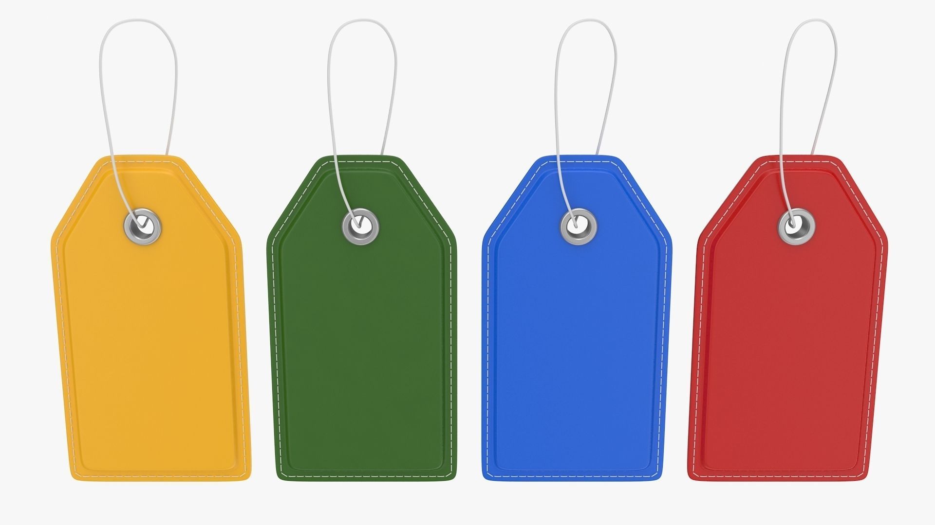 Price Tag Low-poly 3D model_1