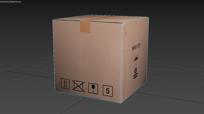 Game Ready Carton Box Free low-poly 3D model