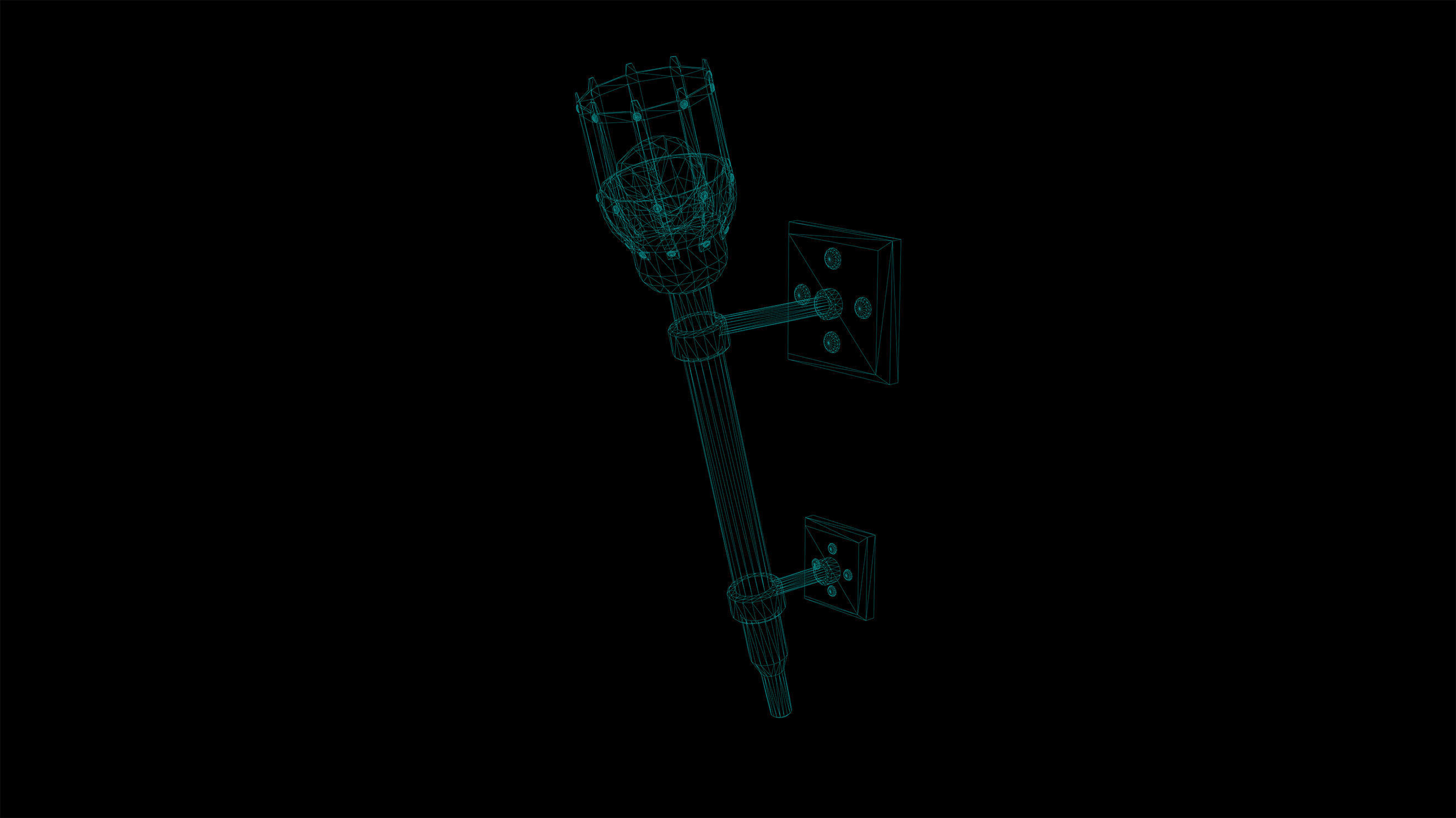 Medieval Torch Low Poly Game Ready Low-poly 3D model_4