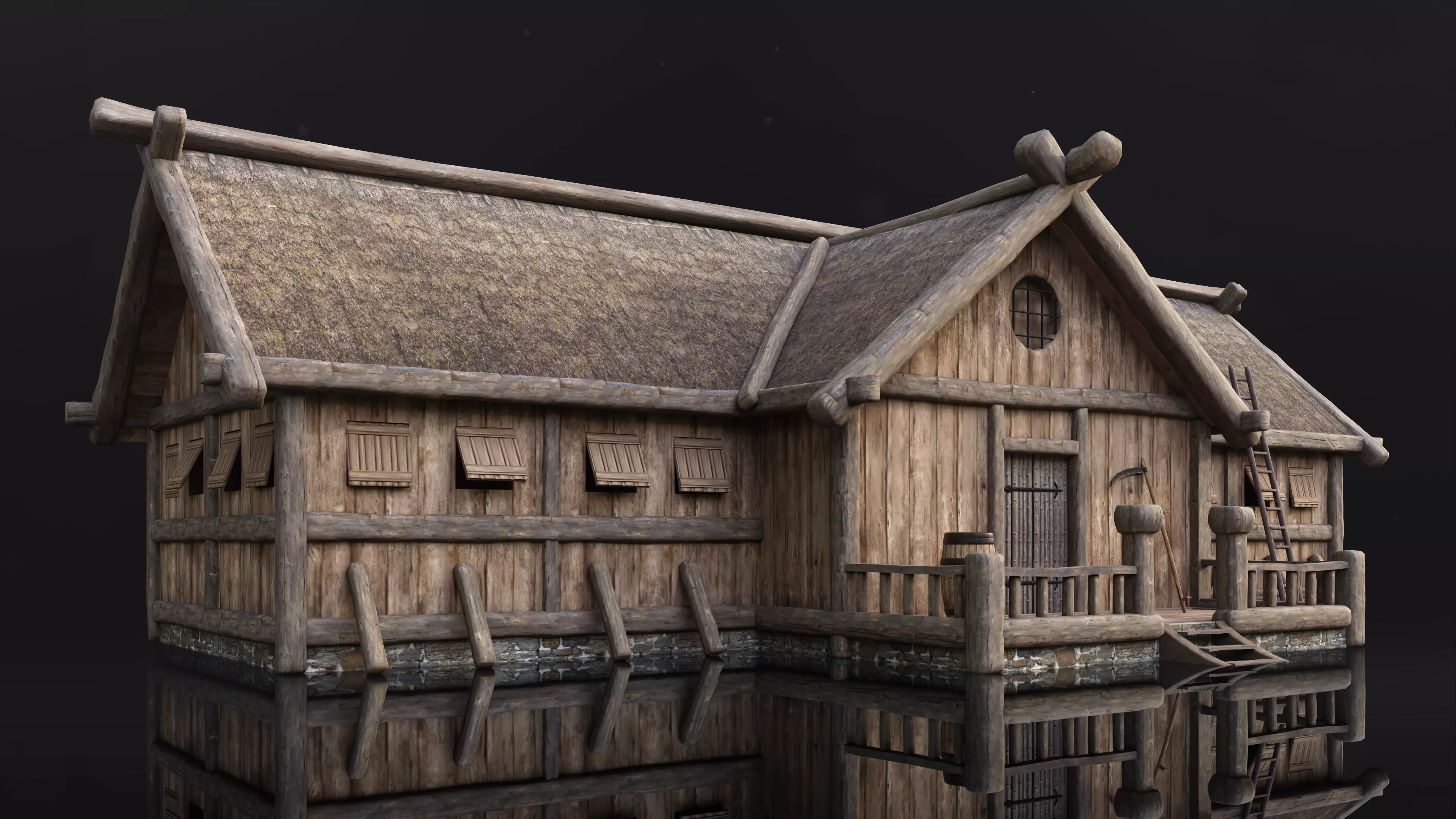 Farm House Low-poly 3D model